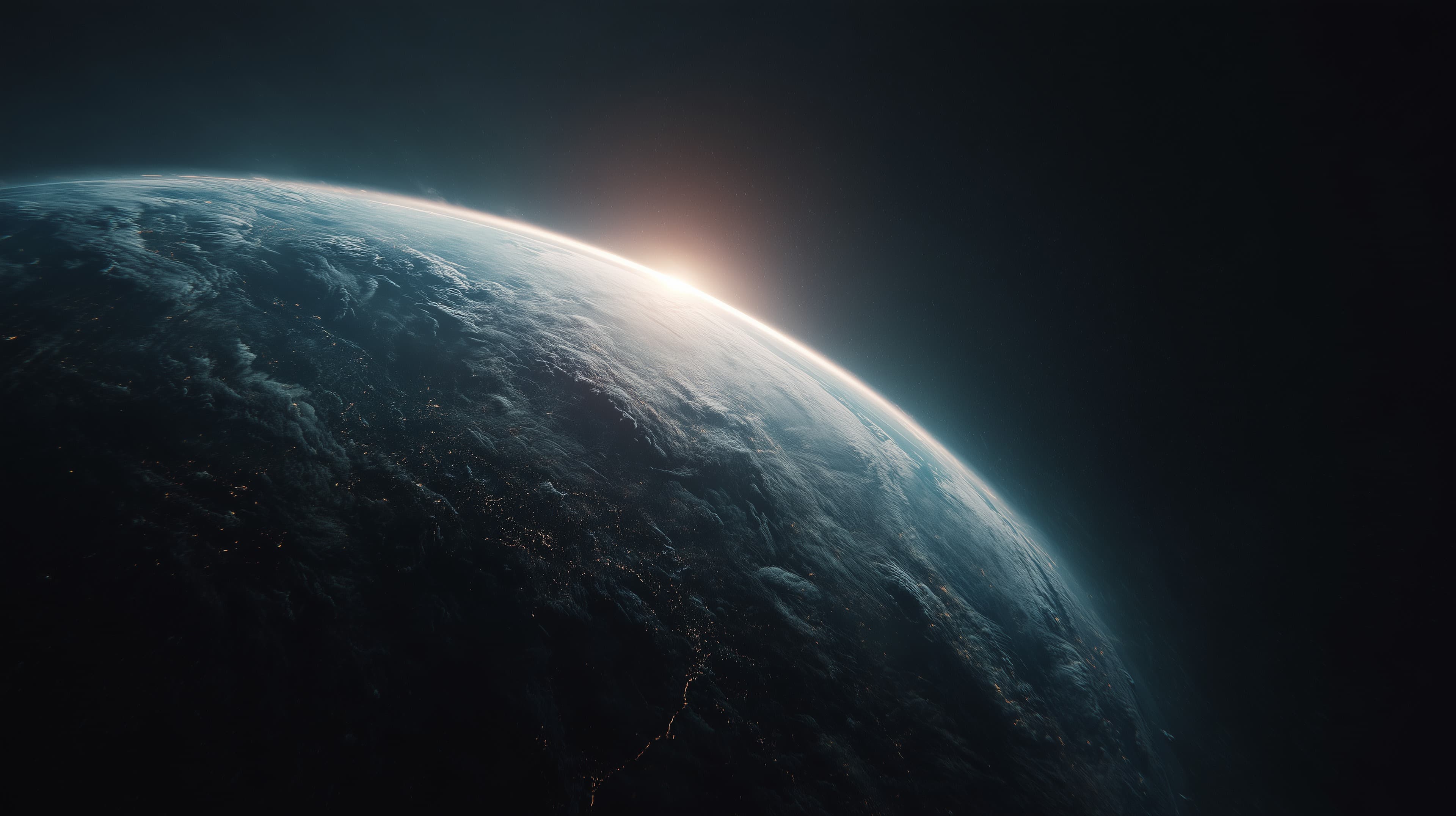 Earth from Space at Sunrise - Blue Planet Panorama Wallpaper HD - High Resolution blue-planet Wallpaper for Mobile and Desktop
