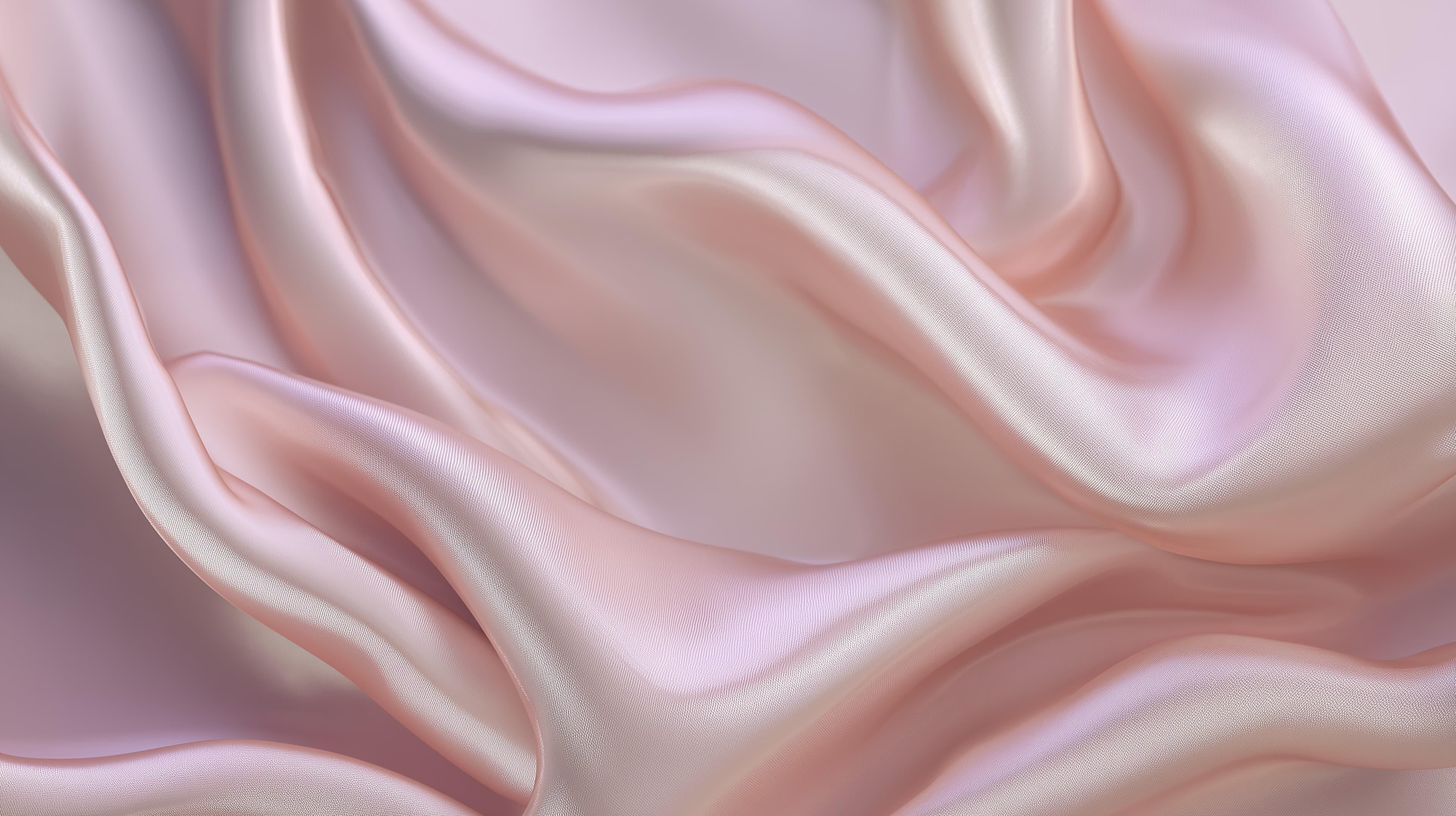 Elegant Soft Pink Satin Silk Texture Wallpaper with Flowing Drapes - High Resolution pink Wallpaper for Mobile and Desktop