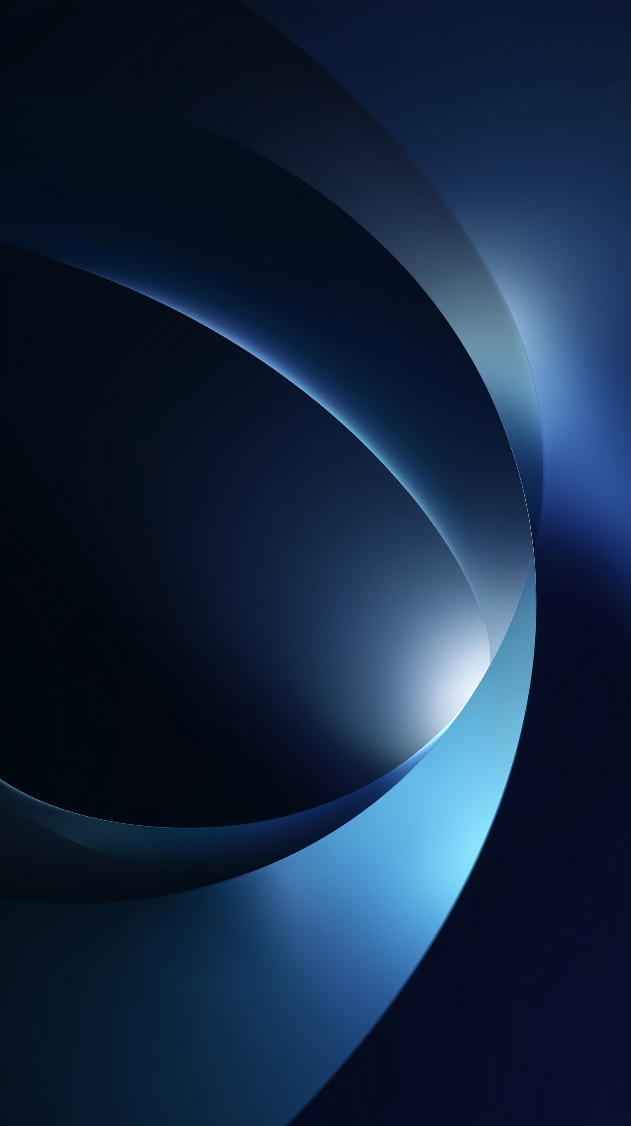 Abstract Blue Orbital Gradient Wallpaper - Deep Space Curves - High Resolution abstract Wallpaper for Mobile and Desktop