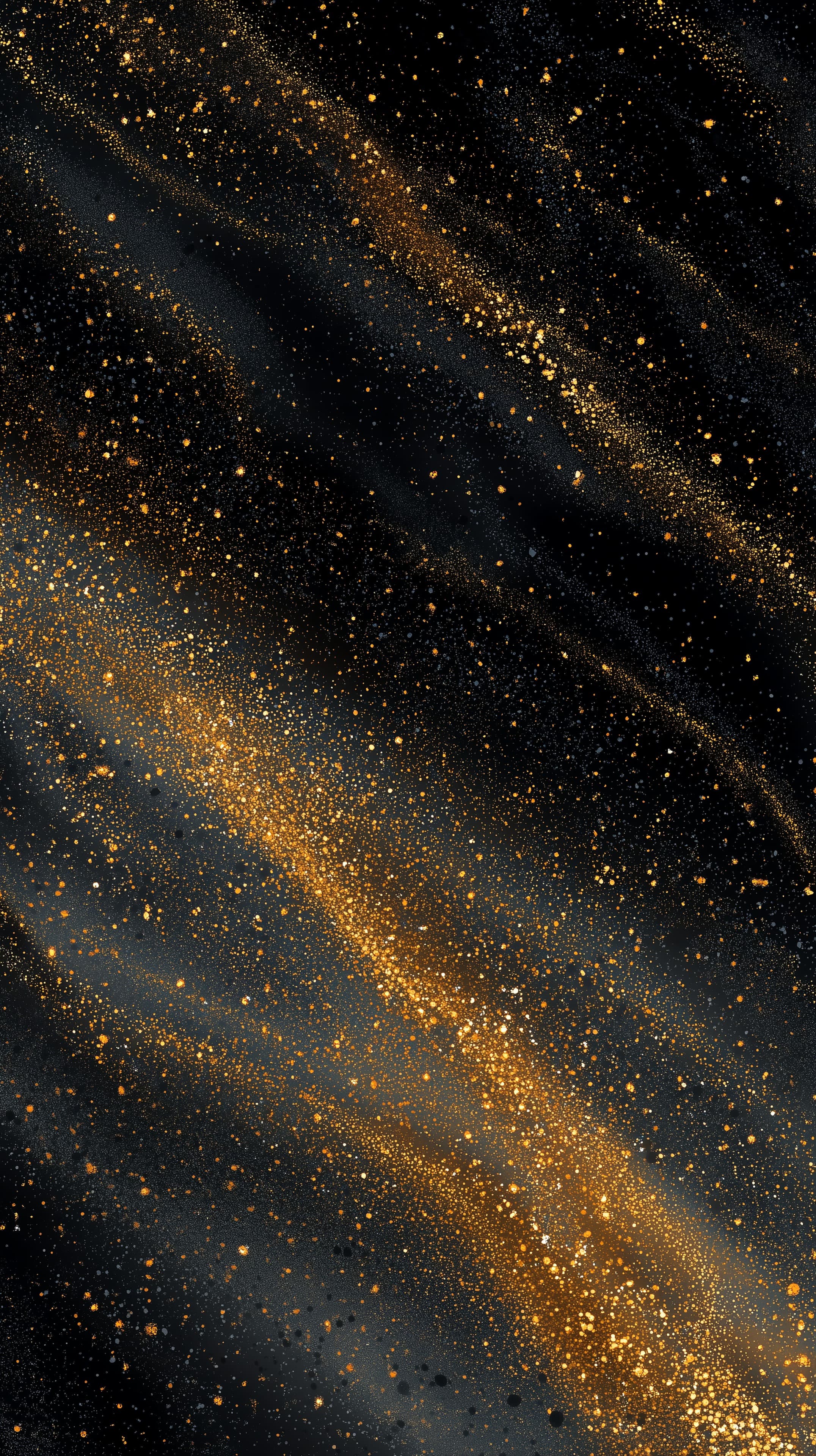 Golden Galaxy Glitter: Abstract Space Dust Wallpaper - High Resolution abstract-art Wallpaper for Mobile and Desktop