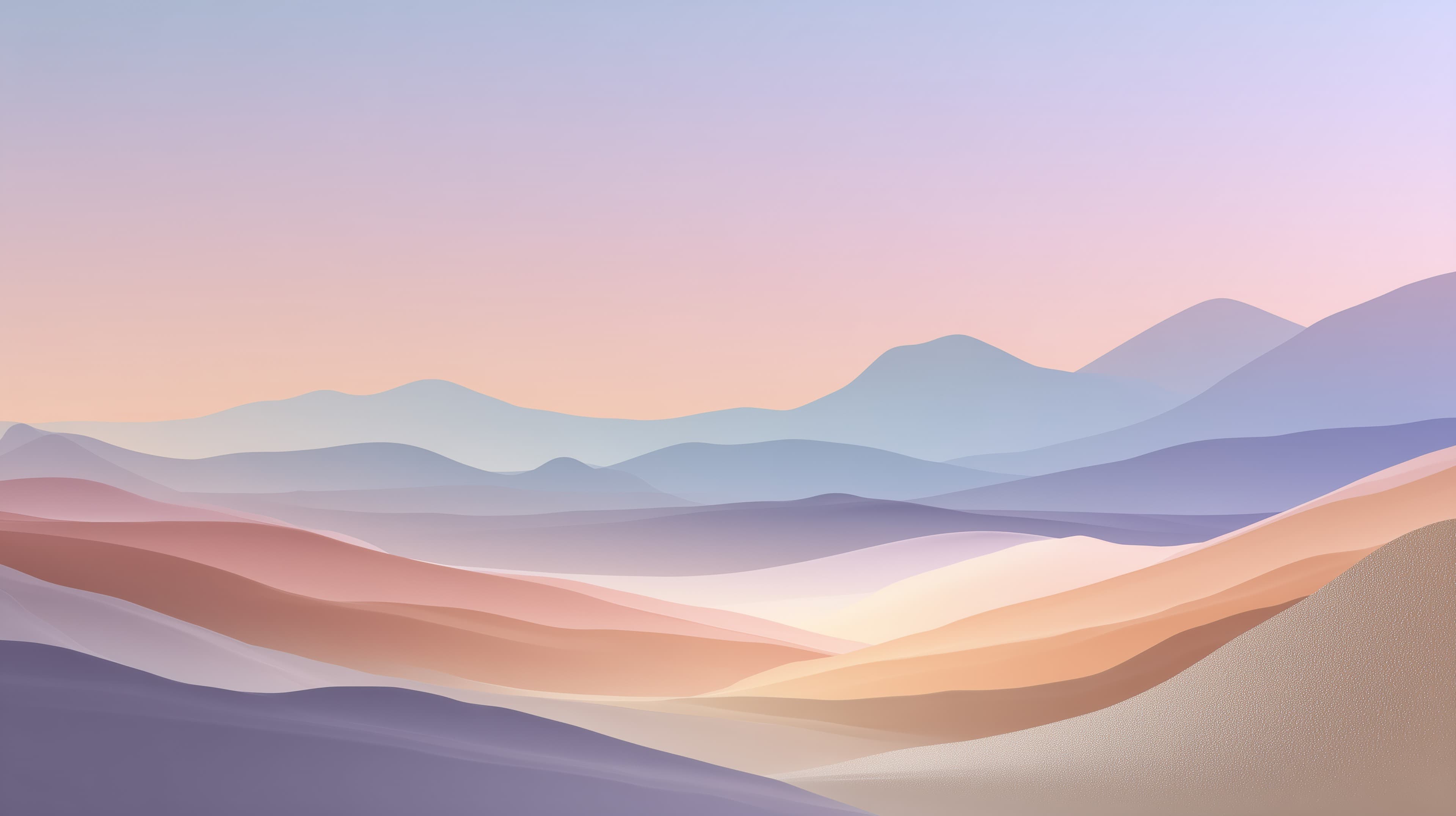 Pastel Desert Dunes at Dawn - Serene Landscape Wallpaper - High Resolution calm-scenery Wallpaper for Mobile and Desktop