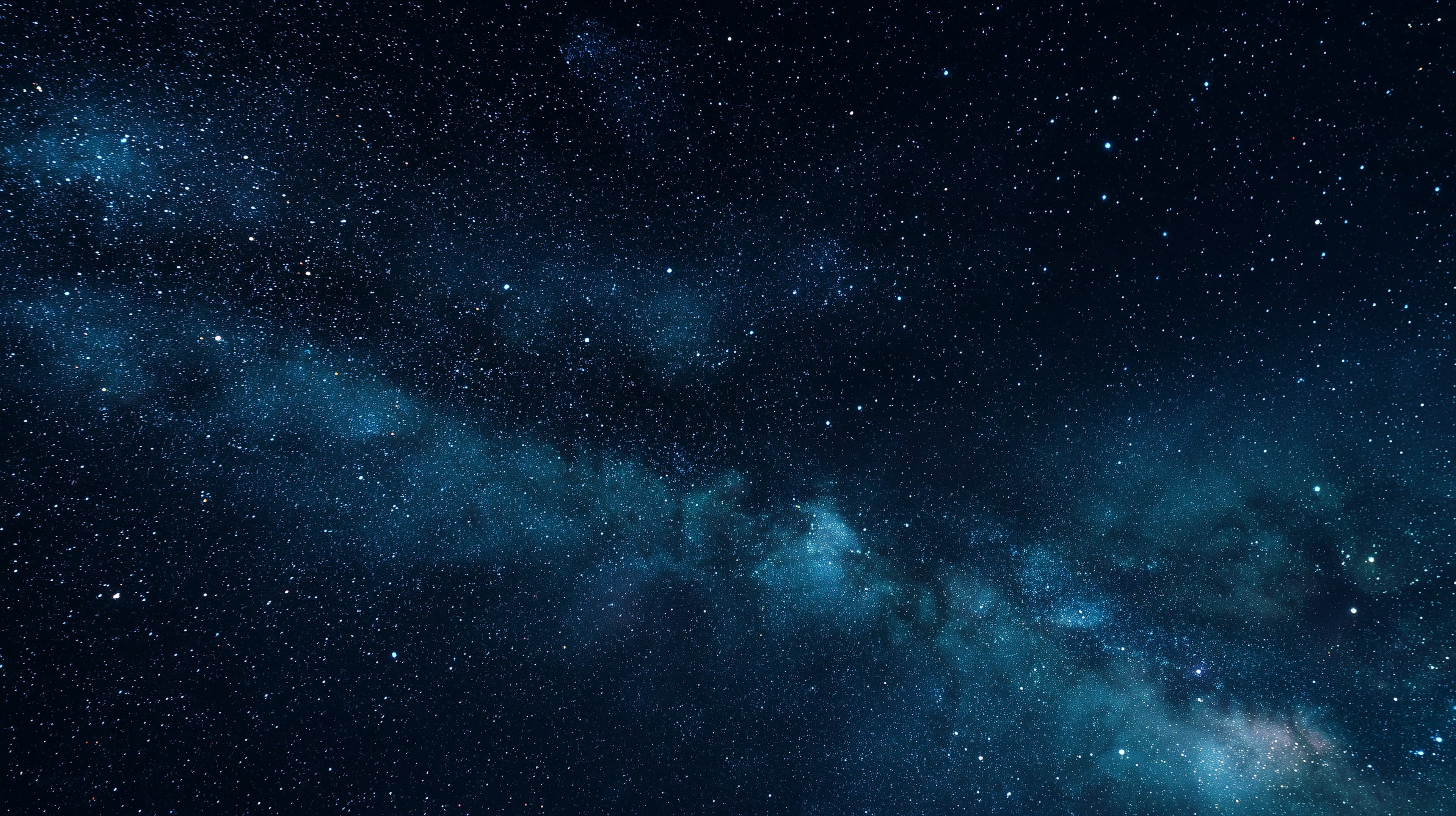 Stellar Night Sky with a Blue Galactic Band – Cosmic Wallpaper - High Resolution stars Wallpaper for Mobile and Desktop