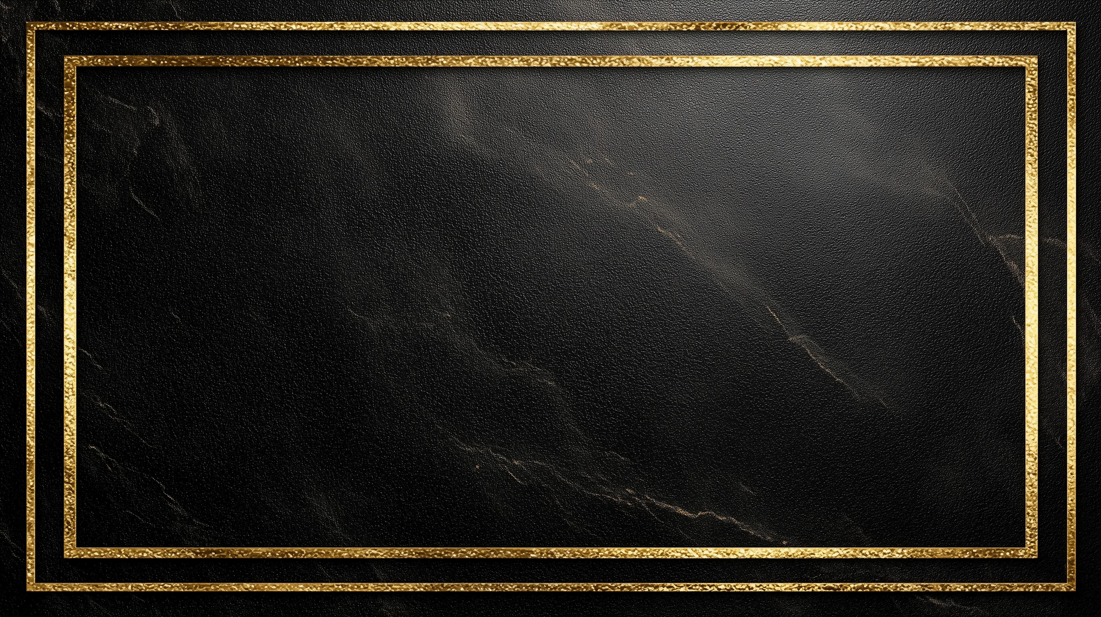 Luxurious Black Marble Wallpaper with Elegant Gold Frame Borders - High Resolution black-marble Wallpaper for Mobile and Desktop