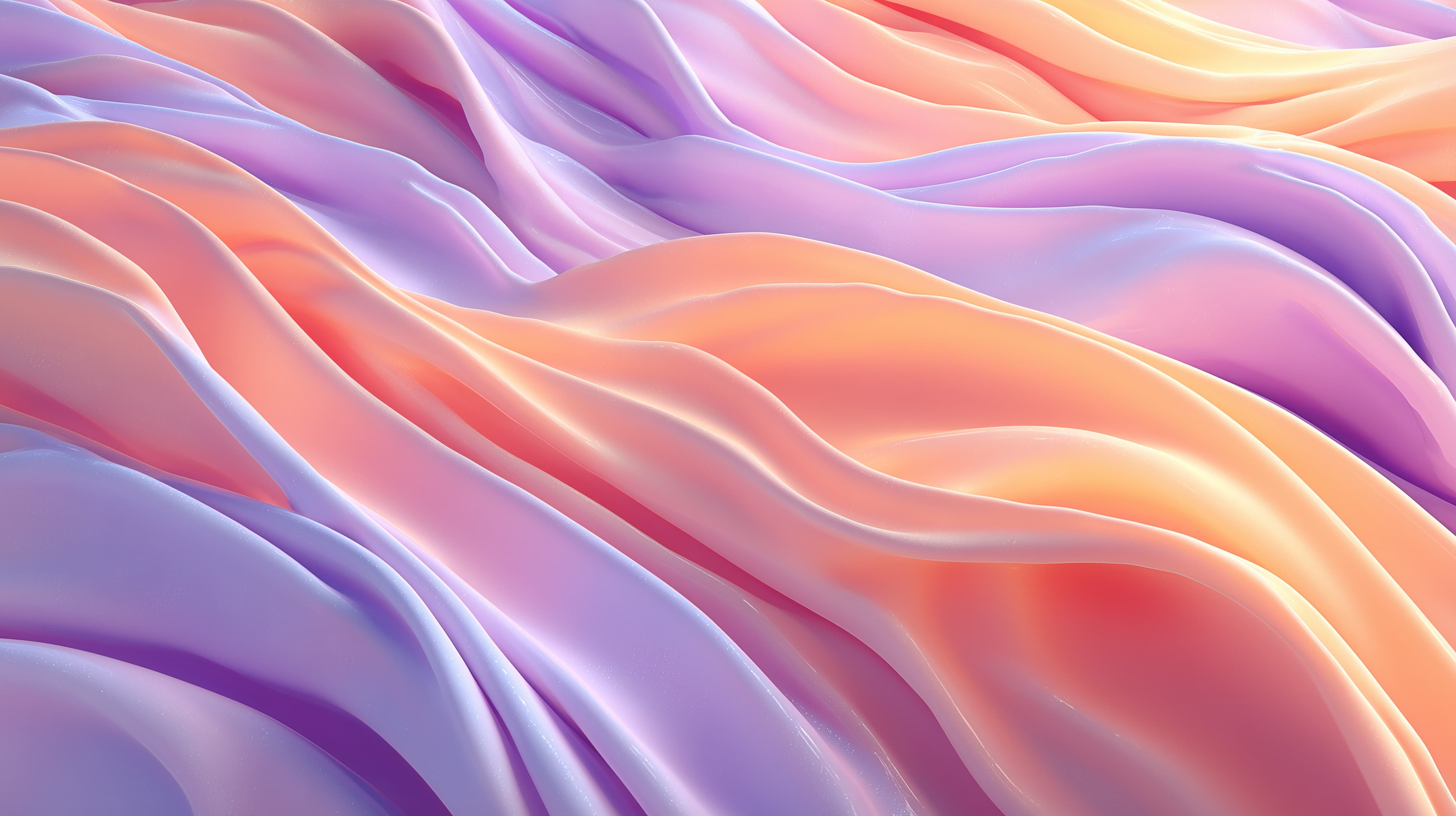 Pastel Wave Abstract Wallpaper: Soft, Flowing Color Ribbons - High Resolution abstract Wallpaper for Mobile and Desktop