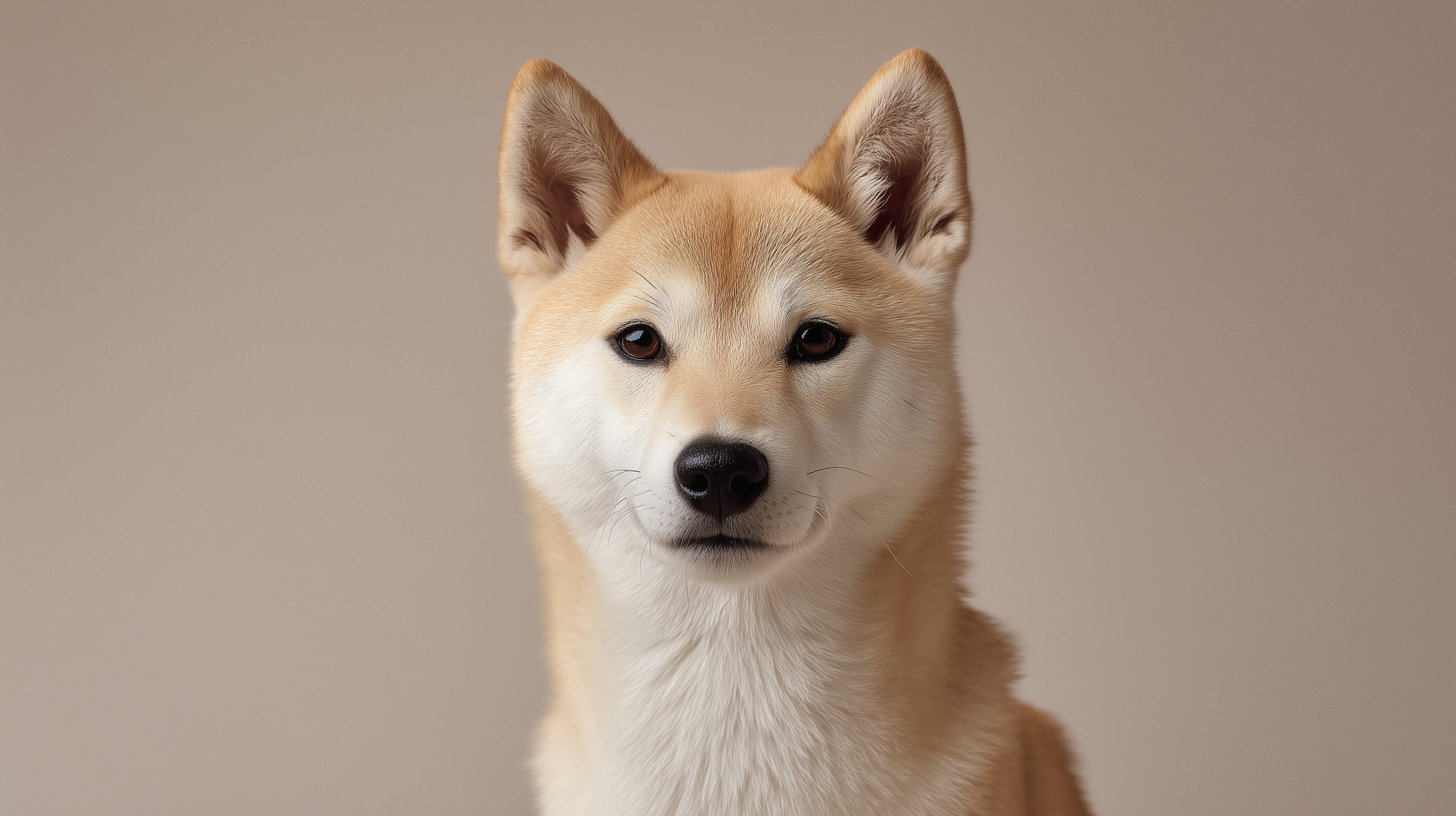 Soft Beige Dog Portrait Wallpaper with Calm Expression - High Resolution dog Wallpaper for Mobile and Desktop