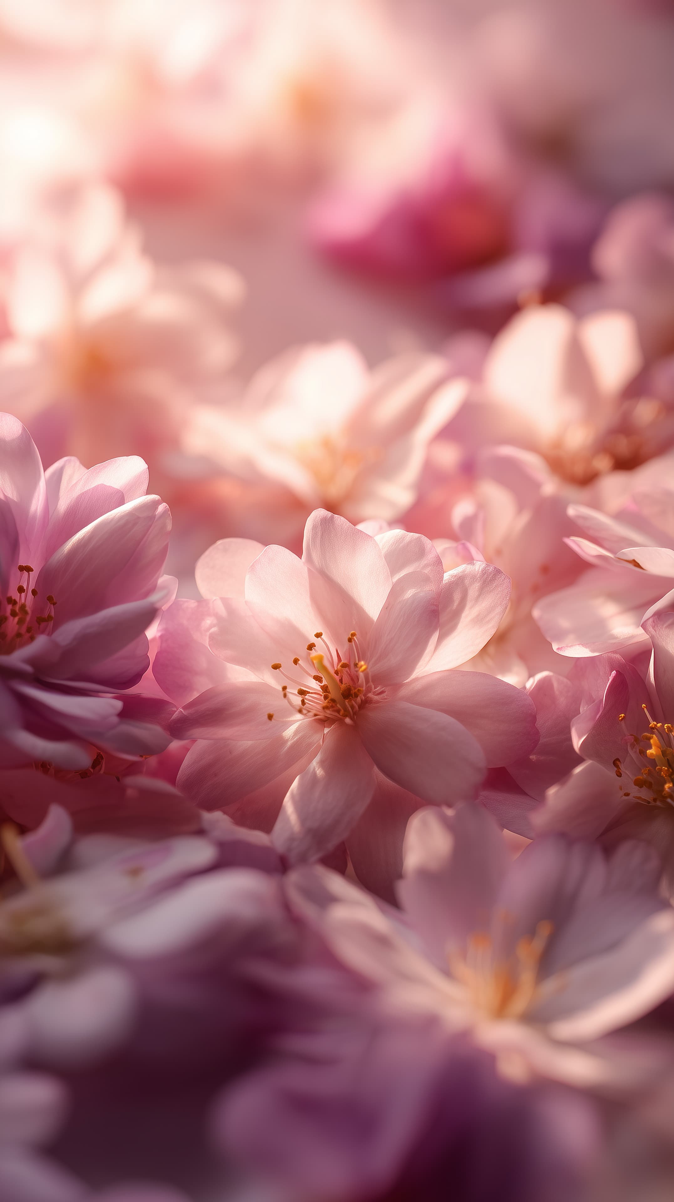 Soft Pink Cherry Blossom Wallpaper - Dreamy Floral Close-Up - High Resolution close-up Wallpaper for Mobile and Desktop
