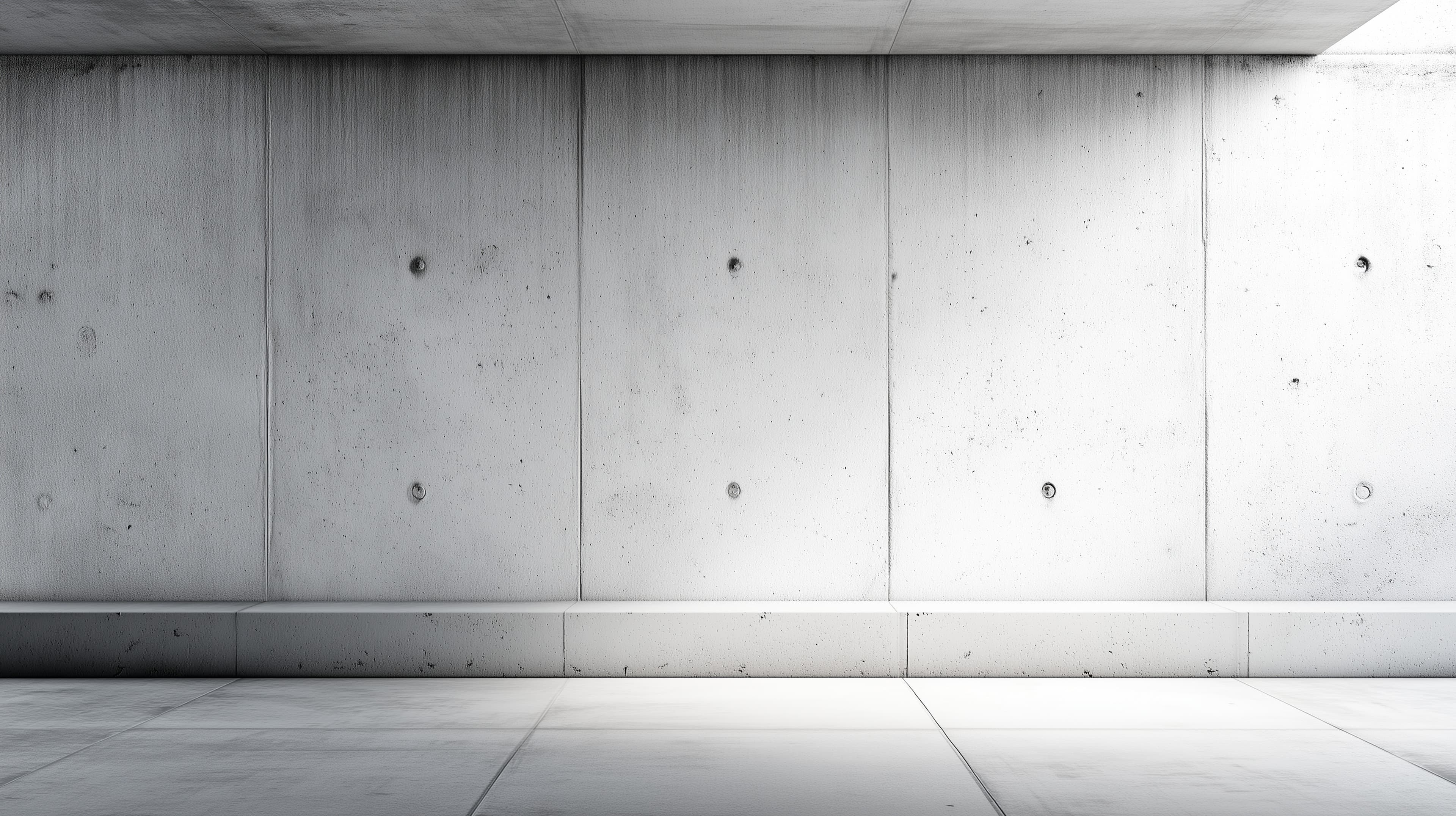 Monochrome Concrete Walls and Floor: Minimal Architecture Wallpaper - High Resolution concrete-wall Wallpaper for Mobile and Desktop
