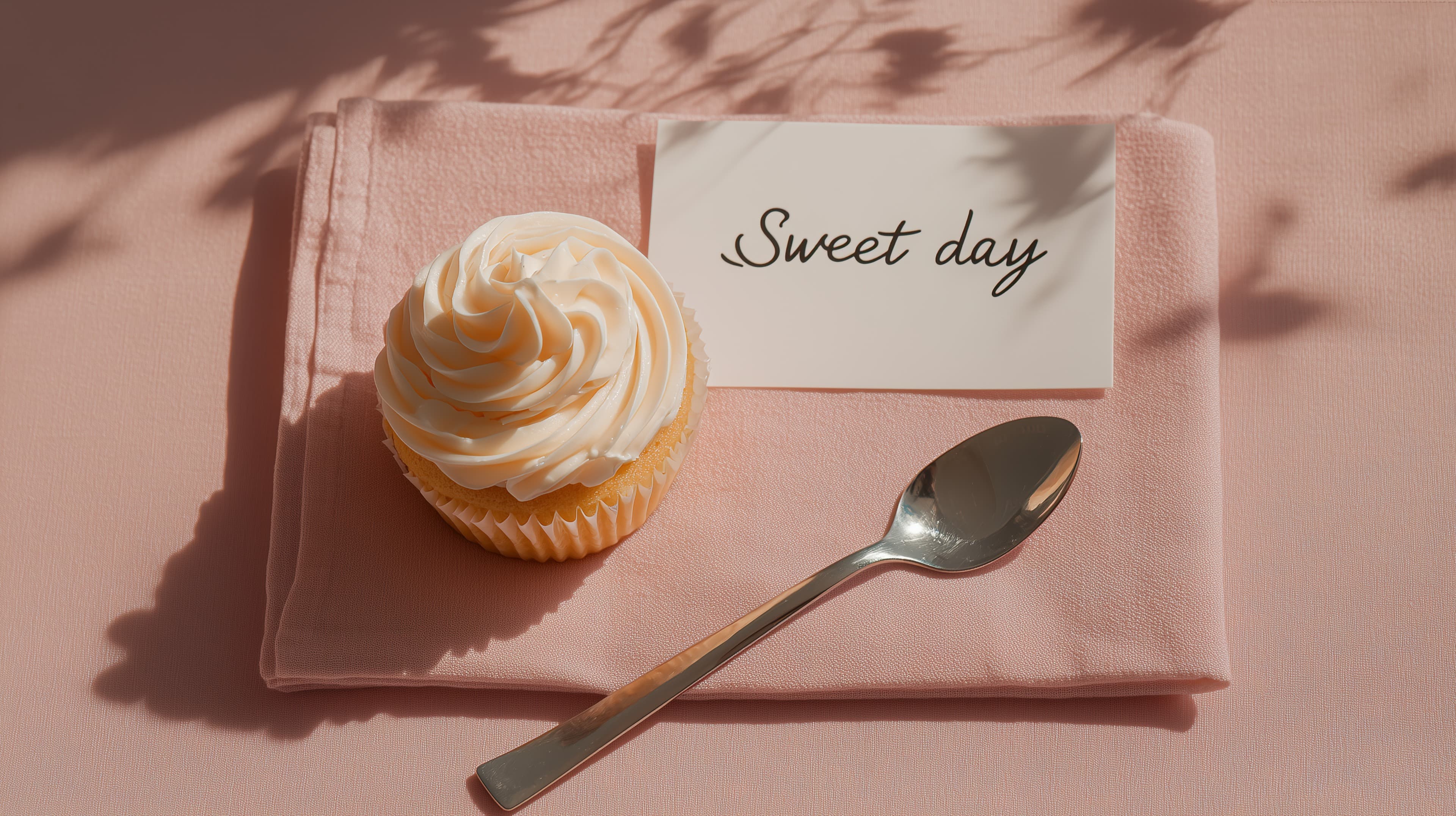 Sweet Day Cupcake Still Life in Soft Pastel Tones Delight - High Resolution cupcake Wallpaper for Mobile and Desktop