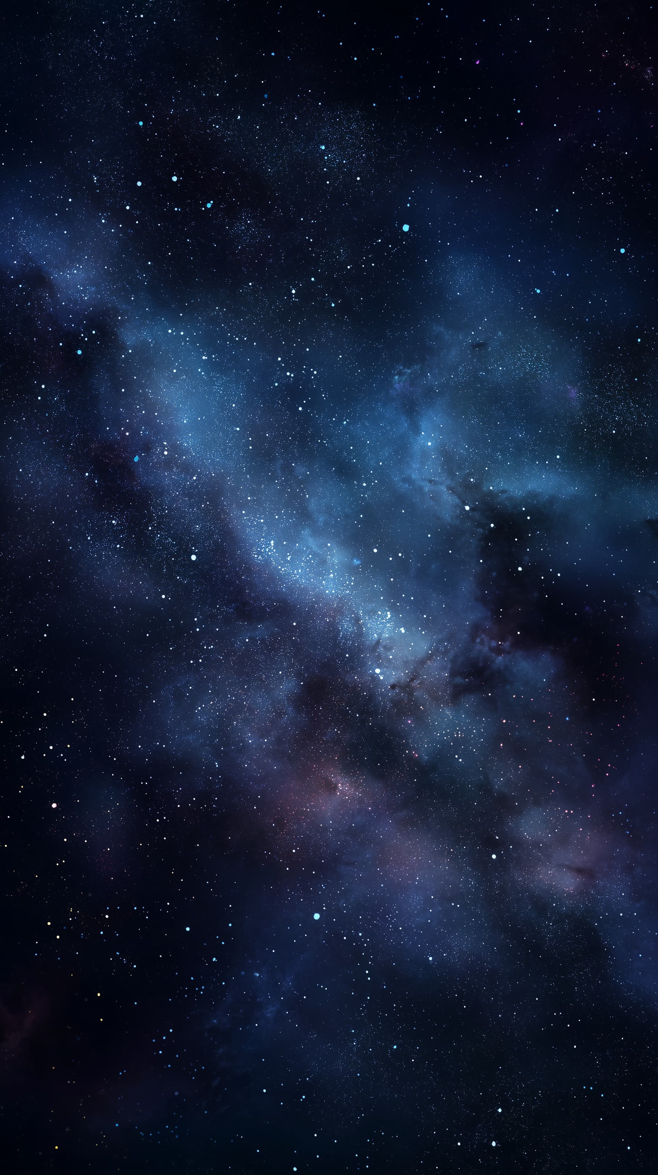 Deep Blue Nebula Galaxy Wallpaper with Stars and Cosmic Clouds - High Resolution astronomy Wallpaper for Mobile and Desktop