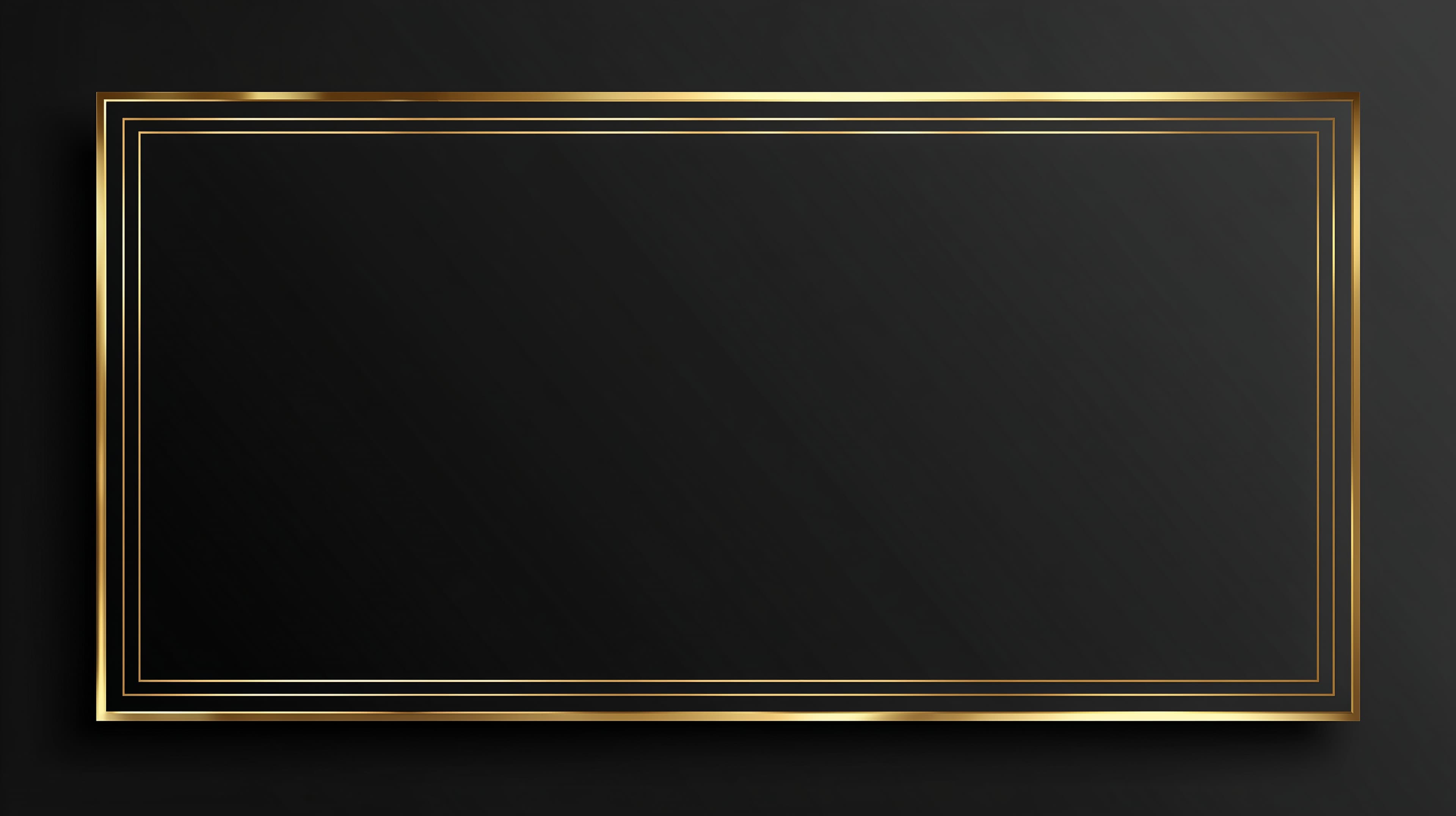 Lux Black & Gold Frame Wallpaper with Elegant Border - High Resolution gold-frame Wallpaper for Mobile and Desktop