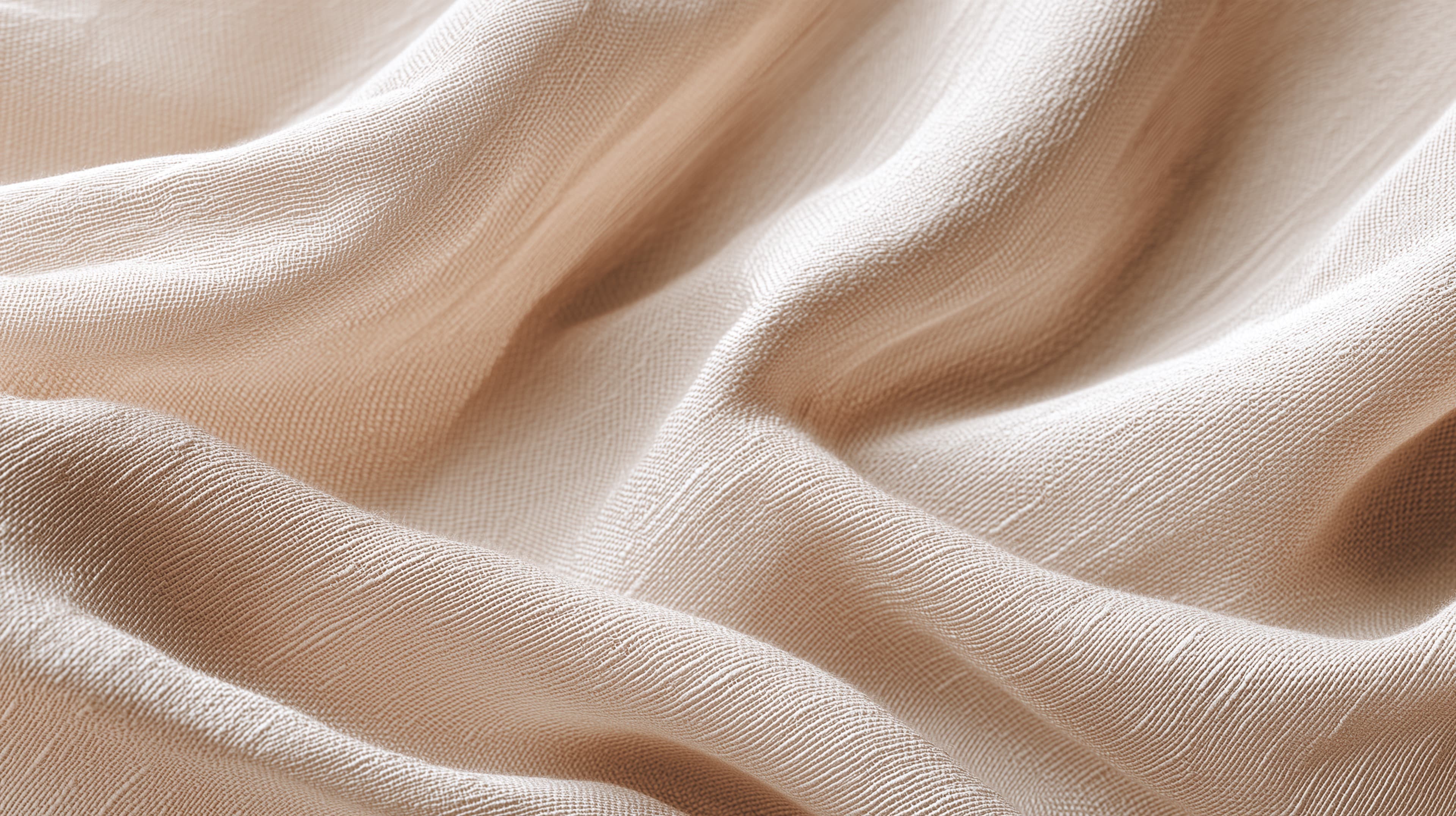 Beige Fabric Texture Wallpaper - Soft Folded Linen Look - High Resolution fabric Wallpaper for Mobile and Desktop
