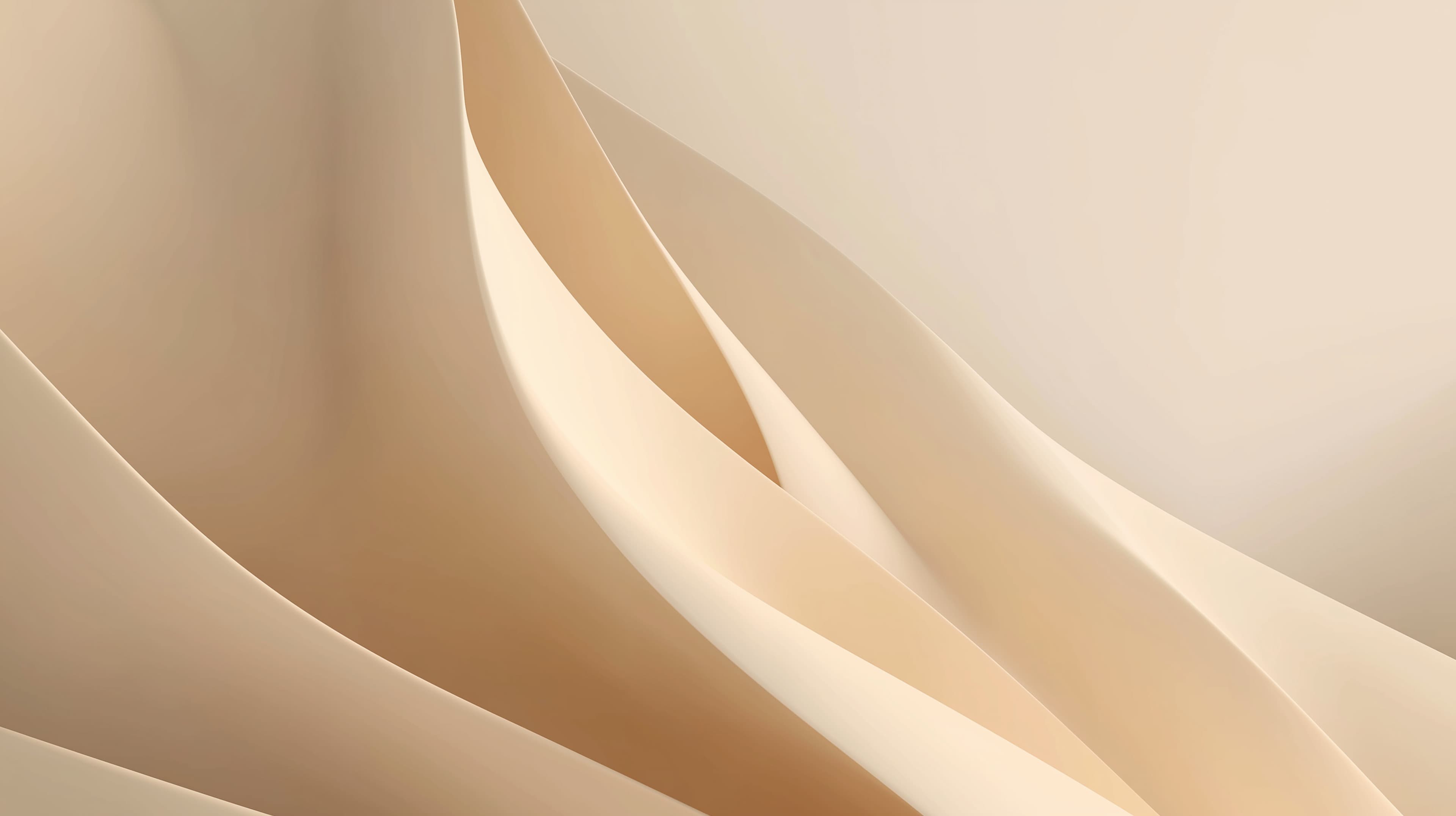 Soft Beige Abstract Waves - Warm Minimalist Wallpaper Art - High Resolution abstract Wallpaper for Mobile and Desktop