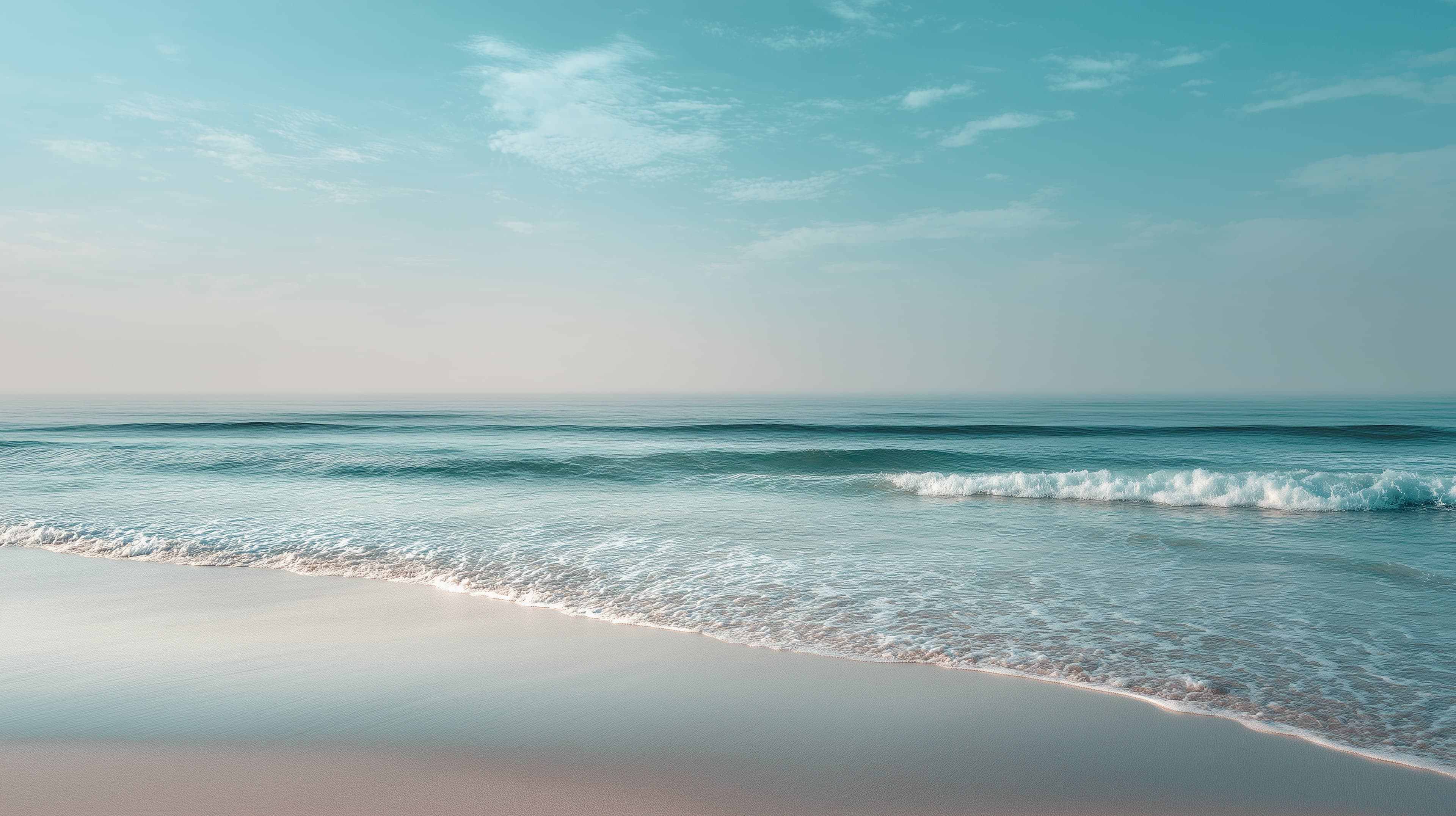 Calm Turquoise Seascape: Pristine Beach Wallpaper HD - High Resolution beach-scene Wallpaper for Mobile and Desktop