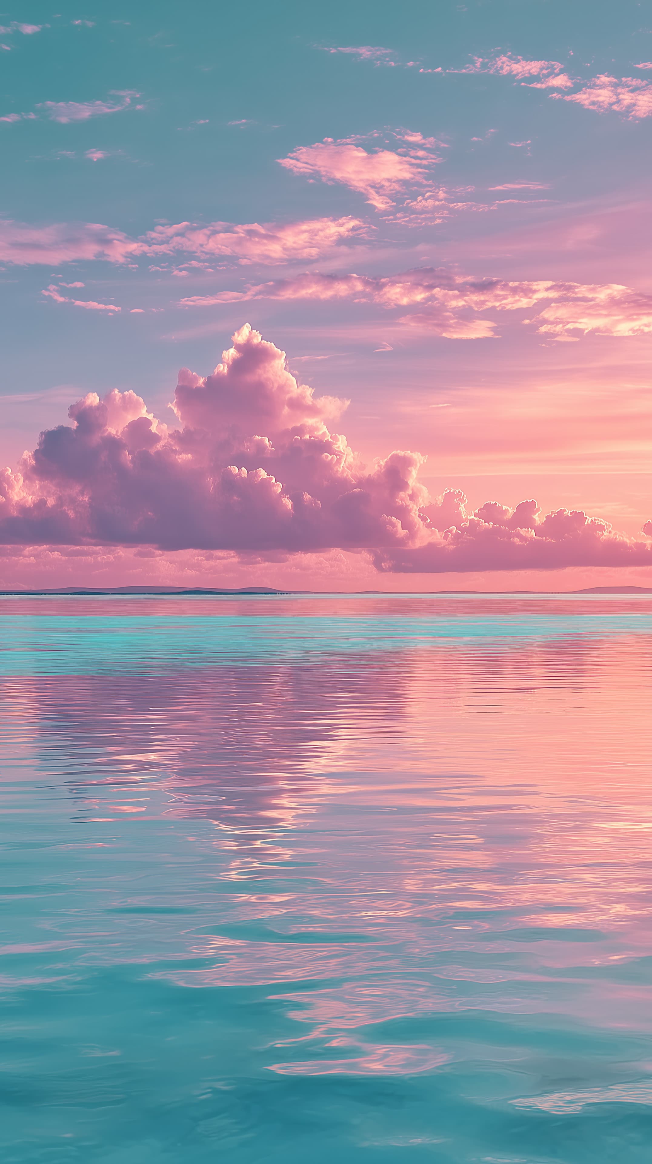Pastel Sunset Over Calm Ocean Water - Tranquil Sky Wallpaper - High Resolution calm-ocean Wallpaper for Mobile and Desktop