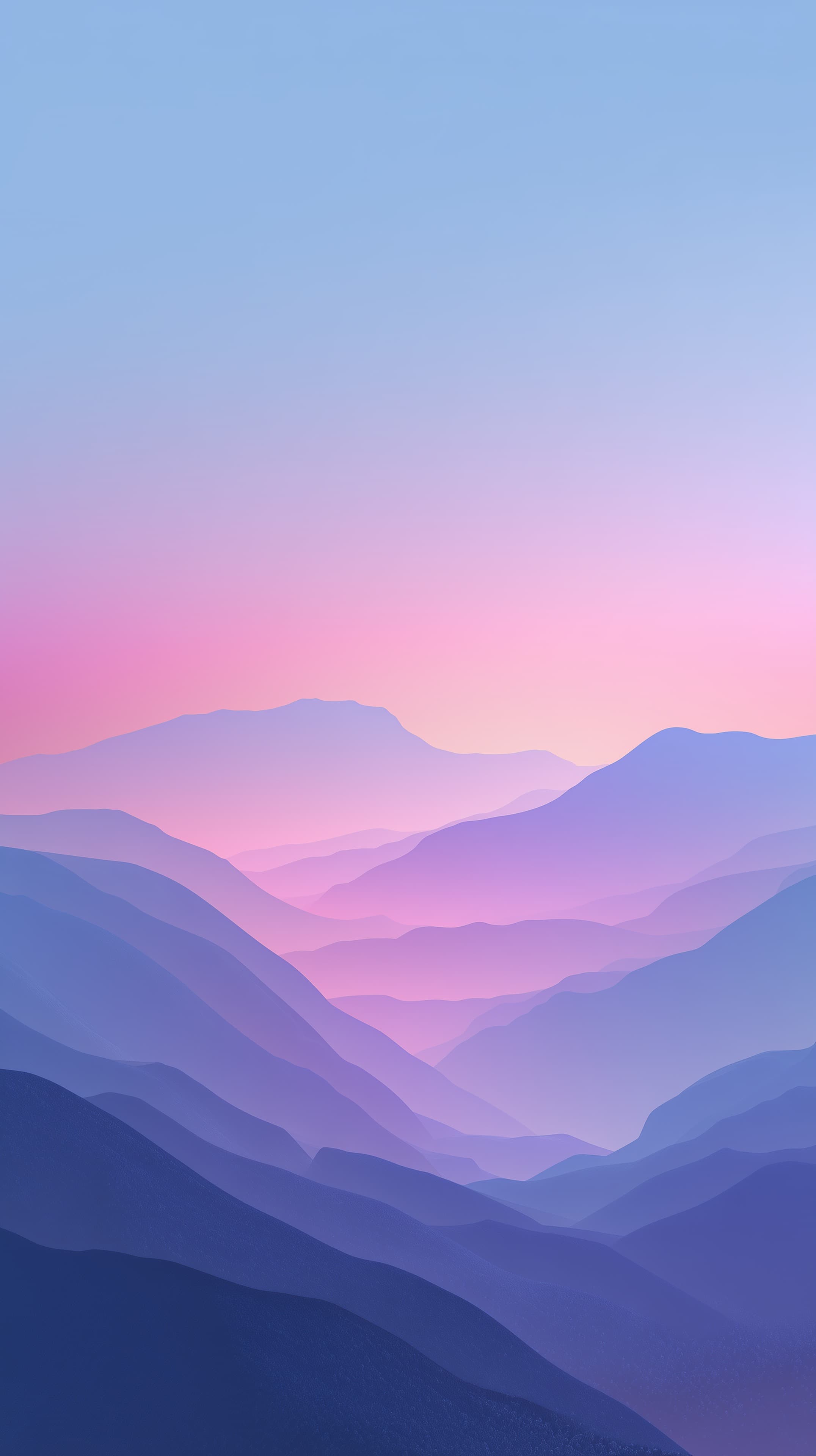 Pastel Mountain Landscape Wallpaper with Soft Gradients - High Resolution abstract-mountains Wallpaper for Mobile and Desktop