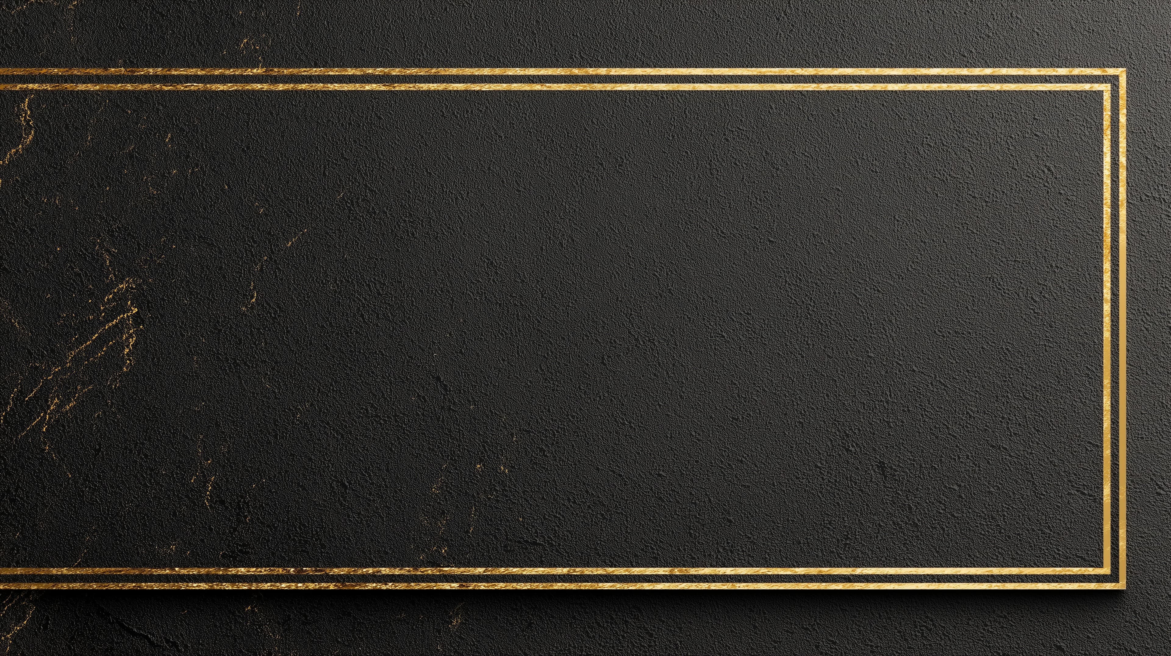 Luxurious Black Texture with Double Gold Frame Wallpaper - High Resolution black Wallpaper for Mobile and Desktop