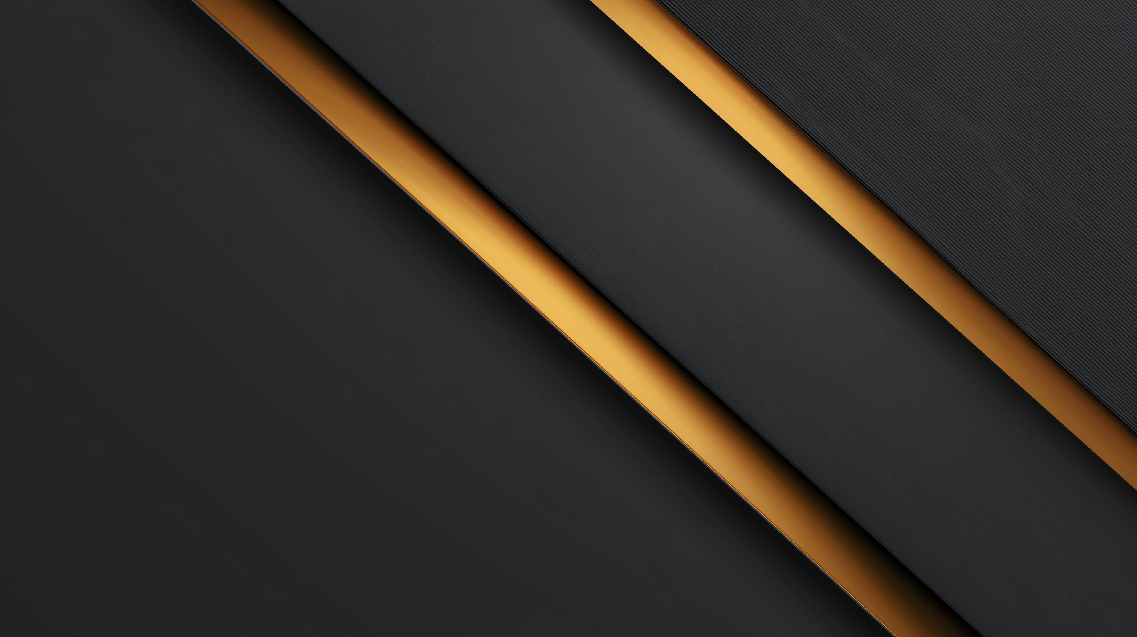 Lux Black and Gold Abstract Diagonal Layered Wallpaper - High Resolution abstract Wallpaper for Mobile and Desktop