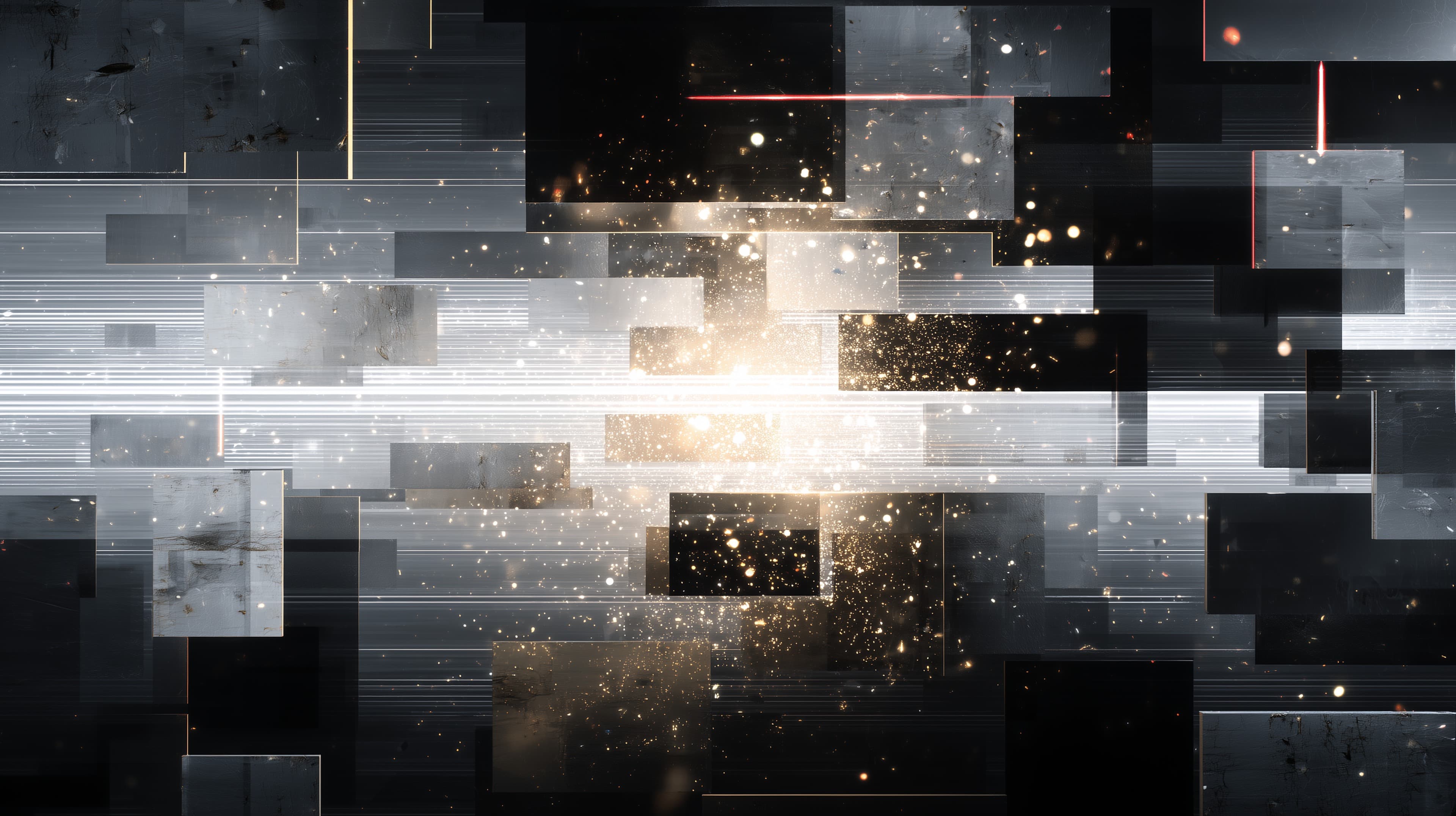 Futuristic Geometric Abstract Wallpaper with Light Burst - High Resolution abstract Wallpaper for Mobile and Desktop