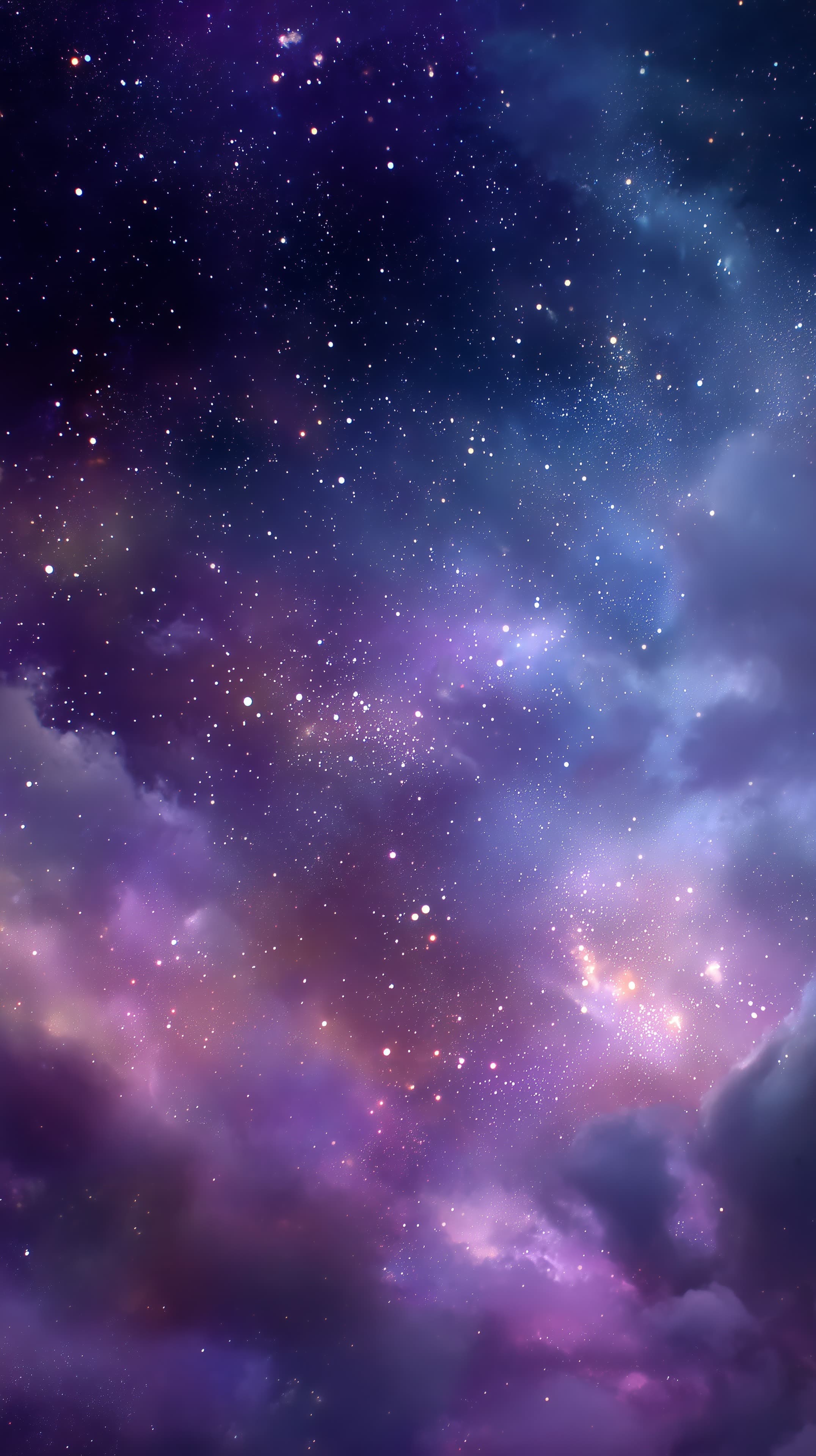Dreamy Nebula Night Sky: Purple Pink Cosmic Cloudscape - High Resolution colorful-sky Wallpaper for Mobile and Desktop