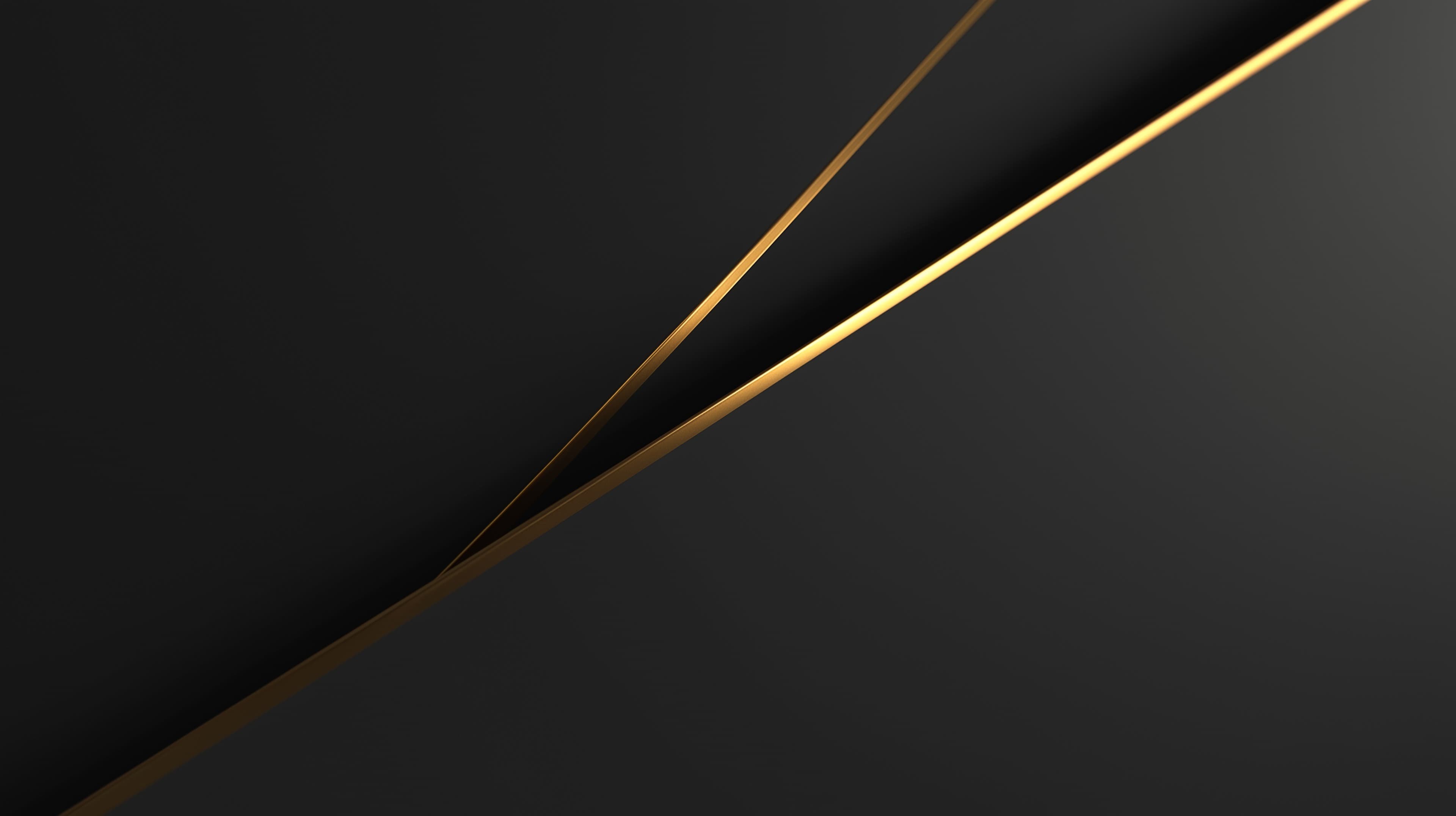 Elegant Black and Gold Abstract Wallpaper with Diagonal Strips - High Resolution black-and-gold Wallpaper for Mobile and Desktop