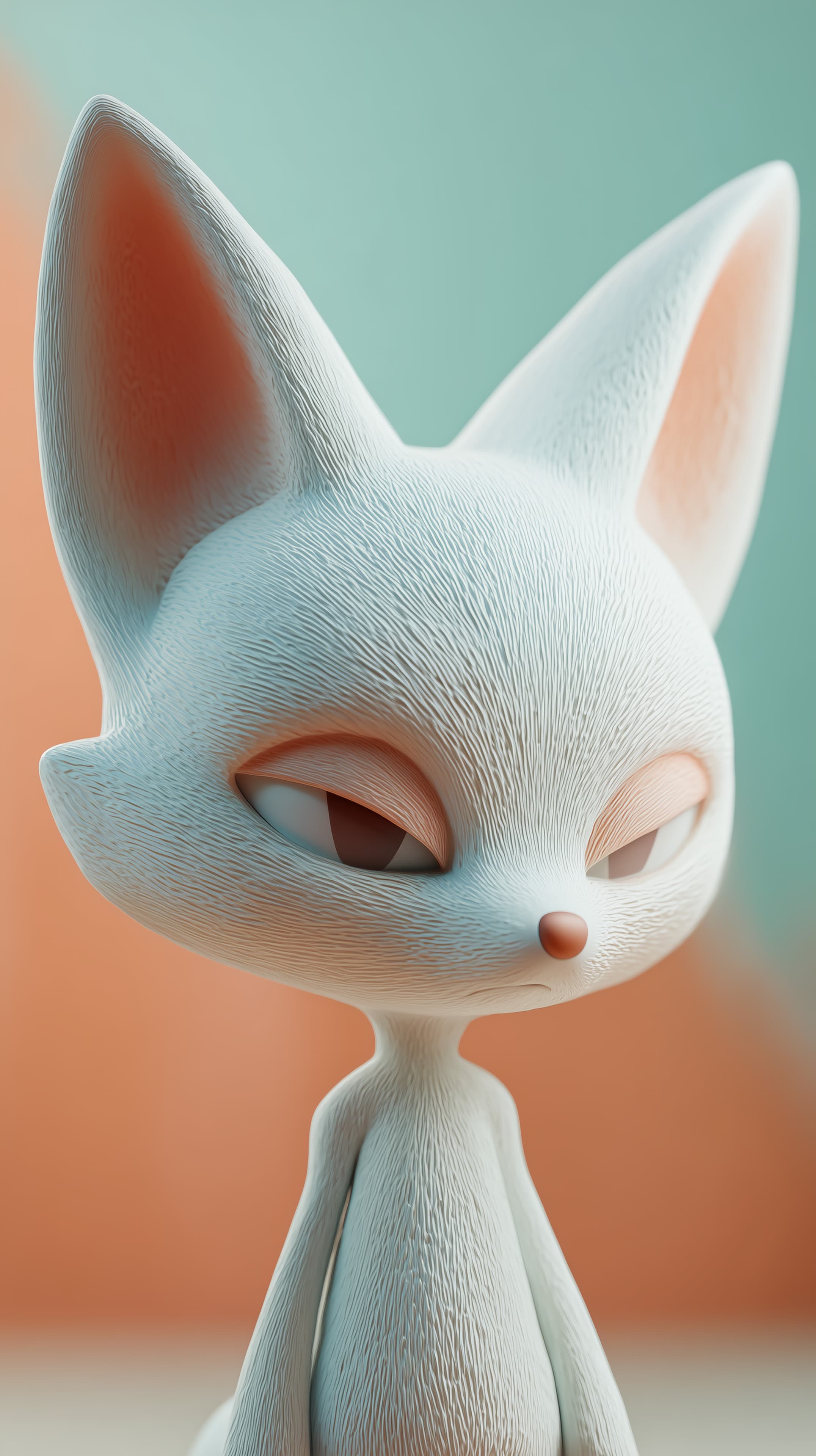 Soft Pastel 3D Creature Portrait Wallpaper with Calm Mood - High Resolution 3d-art Wallpaper for Mobile and Desktop