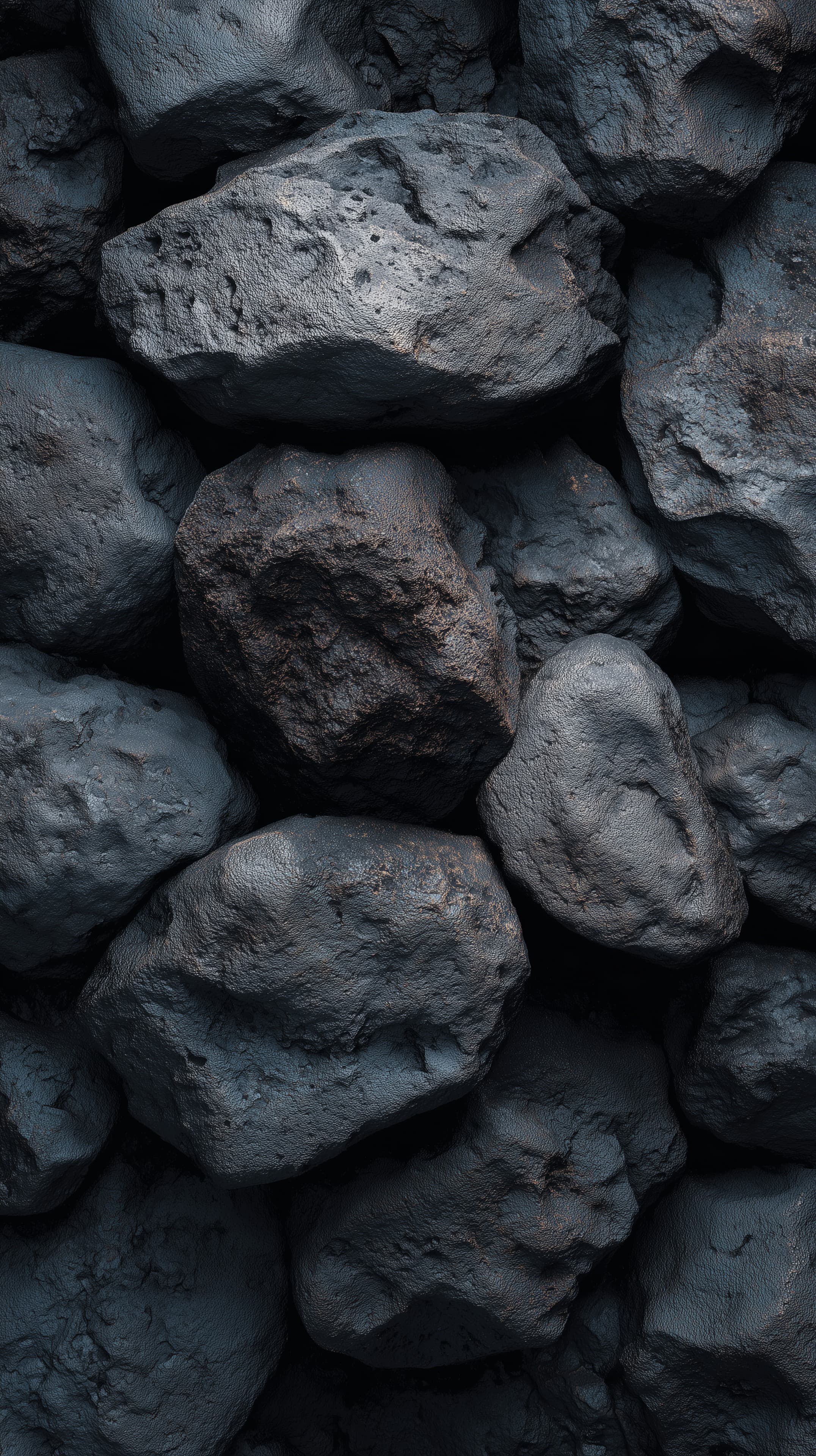 Dark volcanic rock texture wallpaper with rugged basalt stones - High Resolution dark-rocks Wallpaper for Mobile and Desktop