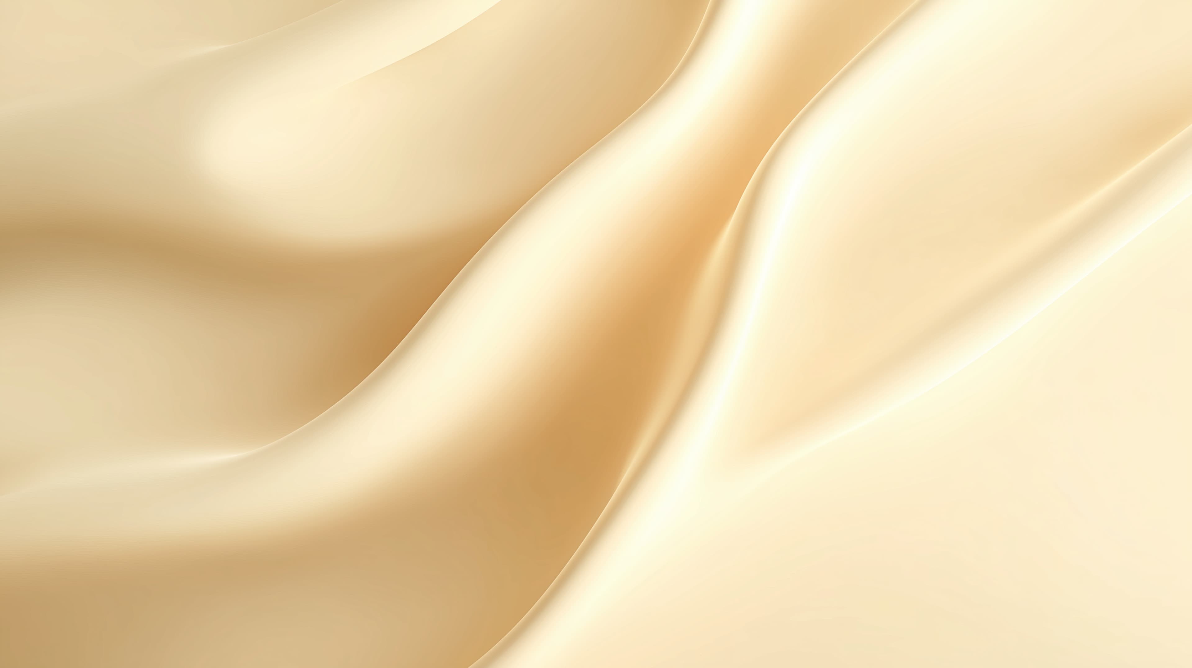Cream Satin Fabric Wallpaper with Soft Folded Texture - High Resolution beige Wallpaper for Mobile and Desktop