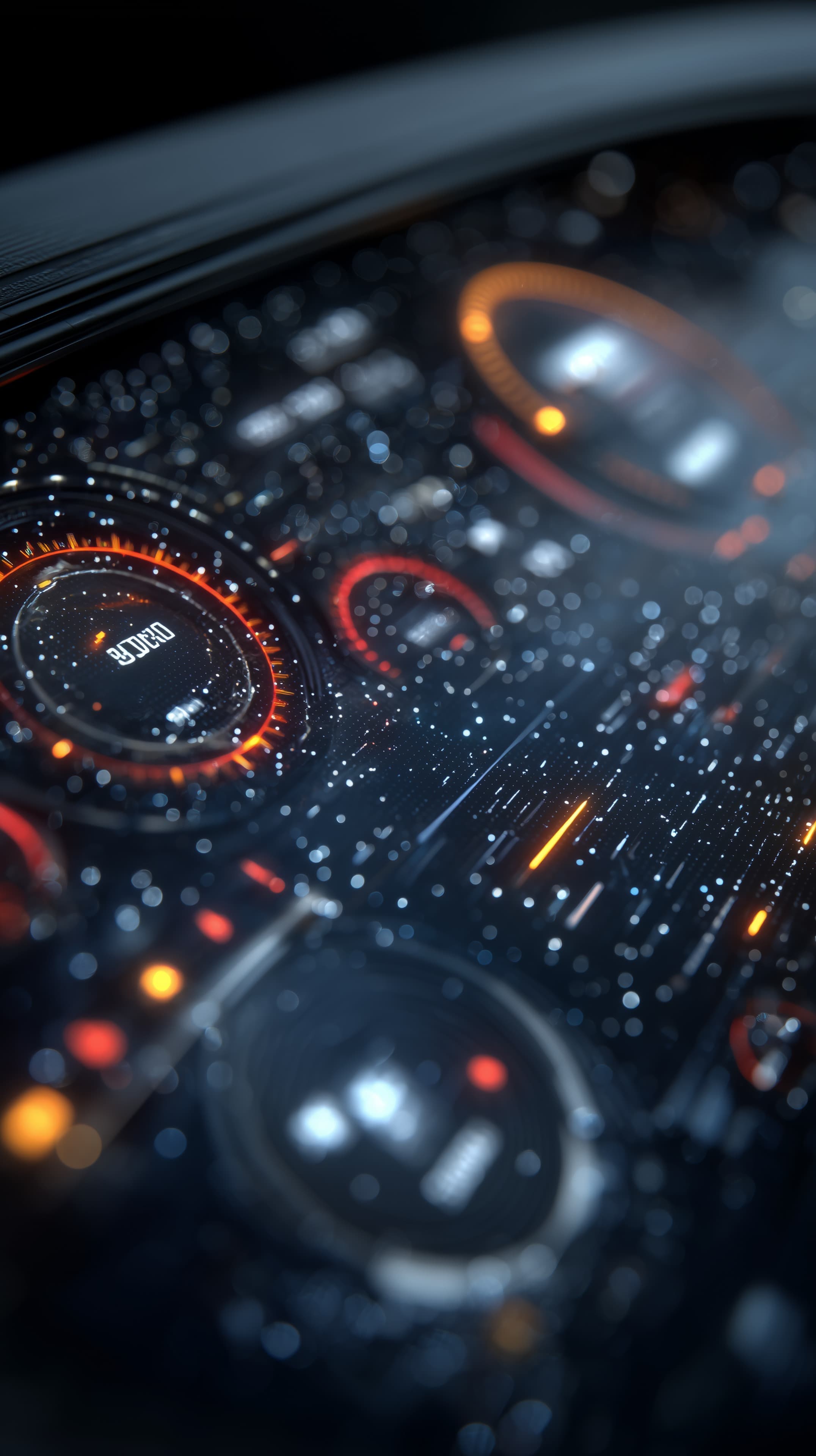 Futuristic Car Dashboard Neon Glow Abstract Wallpaper - High Resolution abstract-lights Wallpaper for Mobile and Desktop