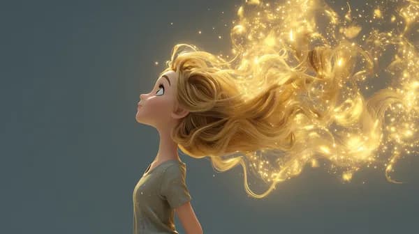 Dreamy Golden-Haired Girl in Sparkling Fantasy Wallpaper - HD Wallpaper, 4k Background Image