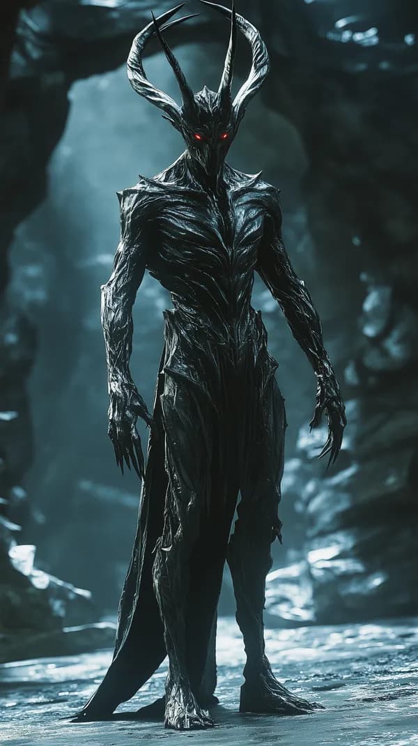 Dark Horned Figure in Spiky Armor — Mythic Wallpaper - HD Wallpaper, 4k Background Image