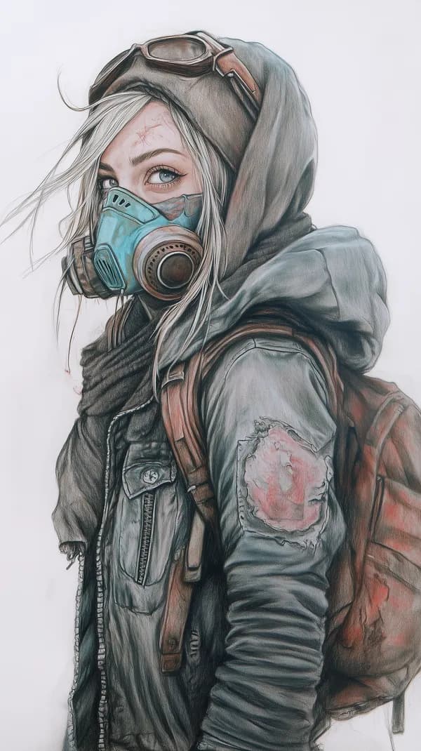 Urban Survivor Portrait: Gas Mask Hero in Hooded Gear - HD - HD Wallpaper, 4k Background Image