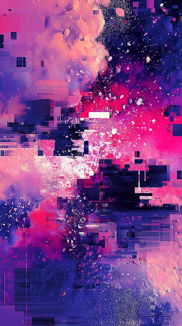 Vibrant Neon Abstract Pixels and Splash Art Wallpaper - HD Wallpaper, 4k Background Image