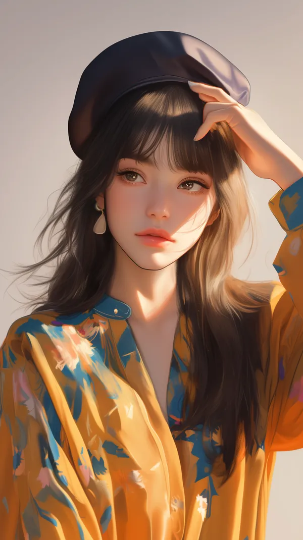 Warm-Toned Digital Portrait of a Fashionable Woman in Sunshine - HD Wallpaper, 4k Background Image