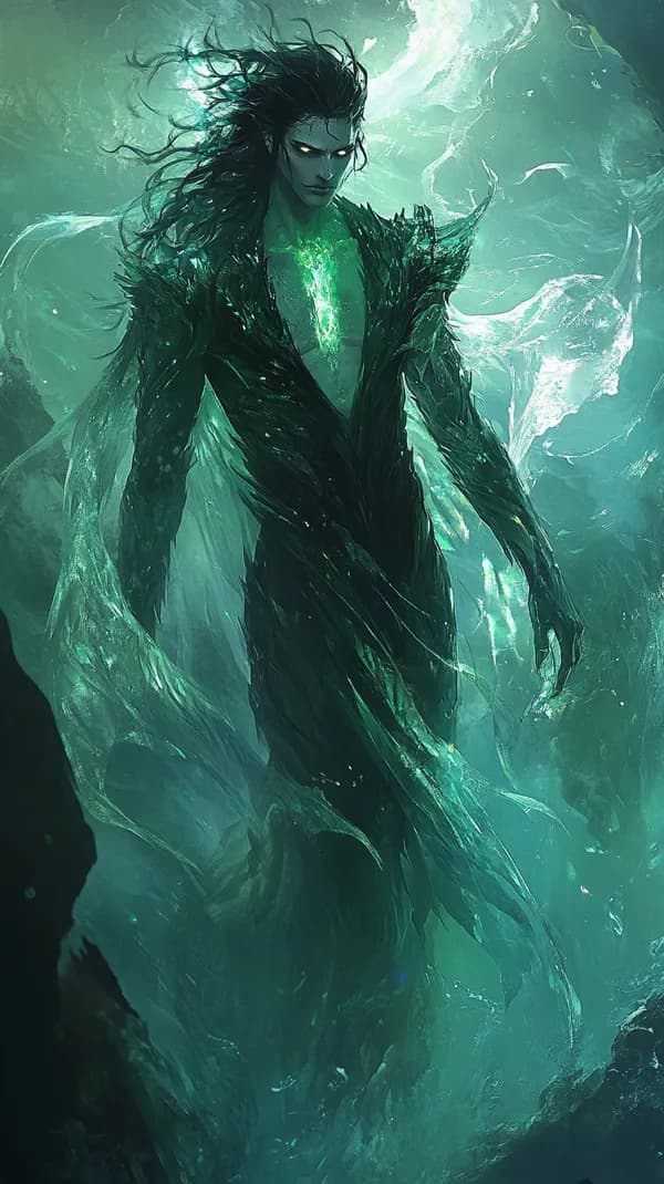 Enchanted underwater mermaid with shimmering emerald scales - HD Wallpaper, 4k Background Image