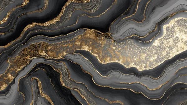 Abstract Black and Gold Geode Wallpaper with Metallic Veins - HD Wallpaper, 4k Background Image