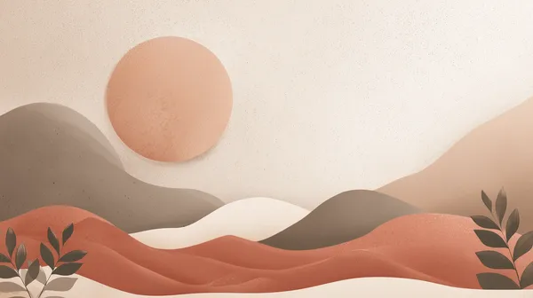 Soft Sunset Desert Hills — Abstract Landscape Wallpaper - HD Wallpaper, 4k Background Image