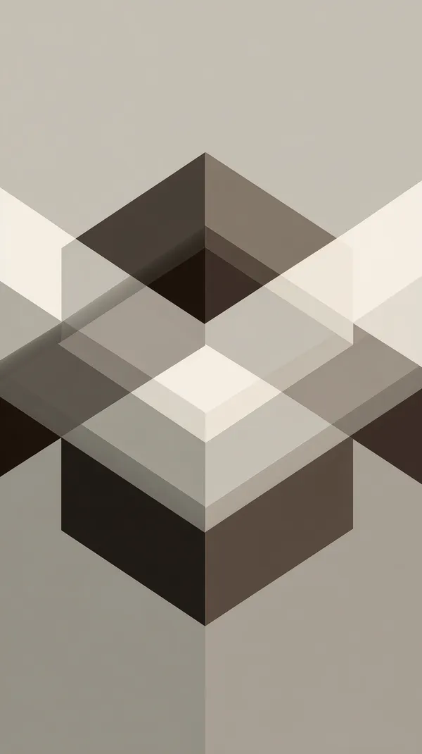 Geometric Cube Mosaic in Neutral Tones - Abstract Wallpaper - HD Wallpaper, 4k Background Image