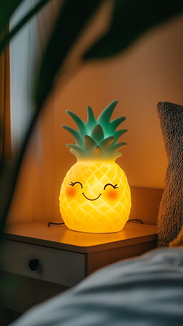 Cute Pineapple Night Light Warm Glow for Cozy Bedrooms - HD Wallpaper, 4k Background Image