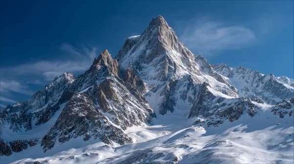 Majestic Snowy Peak Mountain Landscape Wallpaper for Nature Lovers - HD Wallpaper, 4k Background Image