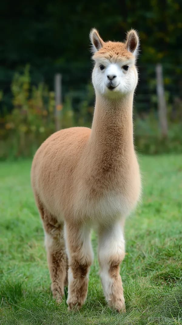 Tranquil llama portrait in a lush field with soft fur - HD Wallpaper, 4k Background Image