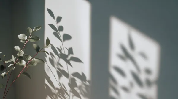 Sunlit Minimalist Interior with Soft Plant Shadow Art - HD Wallpaper, 4k Background Image