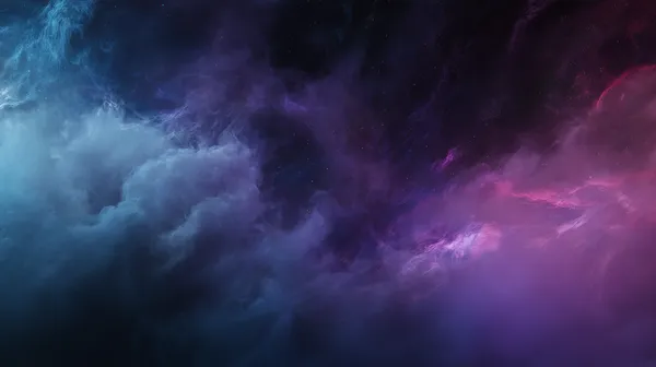 Vibrant Cosmic Nebula in Blue and Purple Hues for Desktop - HD Wallpaper, 4k Background Image