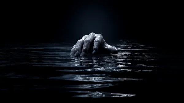 Mysterious Hand Emerging from Dark Water - Moody Wallpaper - HD Wallpaper, 4k Background Image