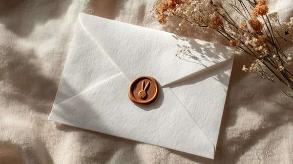 Warm-toned Envelope with Wax Seal and Dried Flowers - HD Wallpaper, 4k Background Image