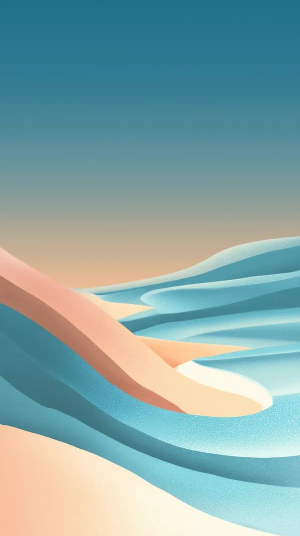 Dreamy Desert Dunes in Cool Pastel Gradients Wallpaper - HD Wallpaper, 4k Background Image