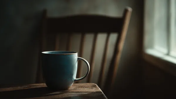 Cozy Rustic Mug on Weathered Wooden Table by Window Light - HD Wallpaper, 4k Background Image