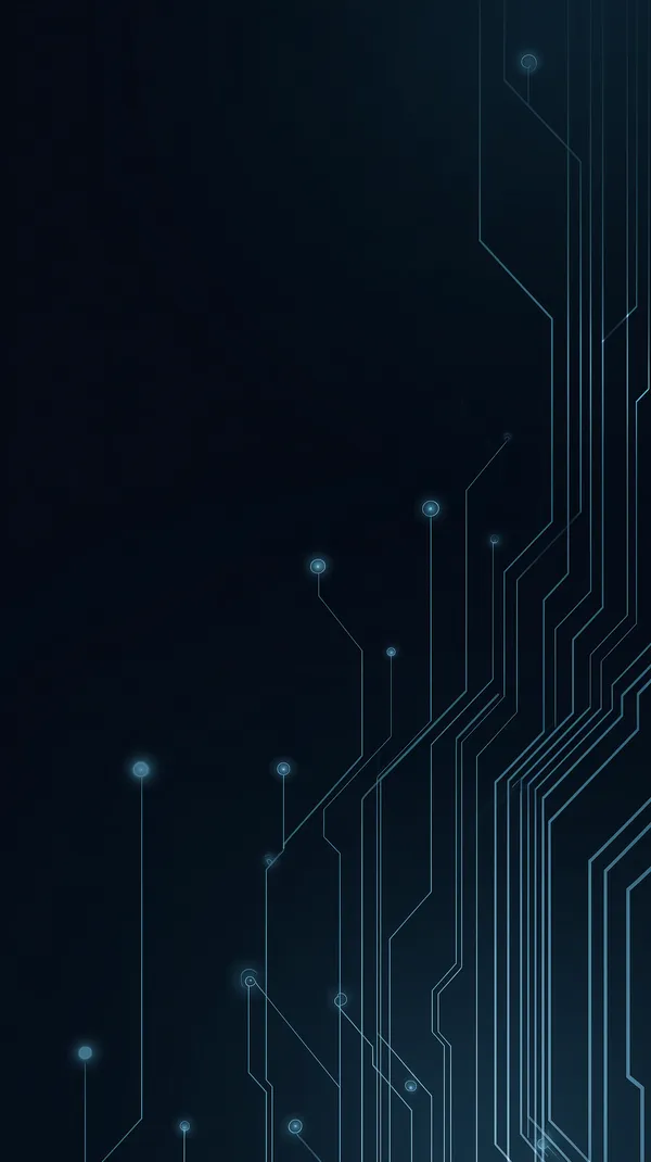 Midnight Tech Circuit: Neon Blue Abstract Wallpaper - HD Wallpaper, 4k Background Image