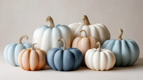 Pastel Pumpkin Still-Life Wallpaper: Soft Autumn Colors - HD Wallpaper, 4k Background Image