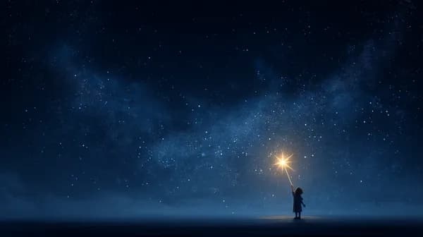 Starry Night Dream: Silhouette Under a Sparkler in a Vast Sky - HD Wallpaper, 4k Background Image