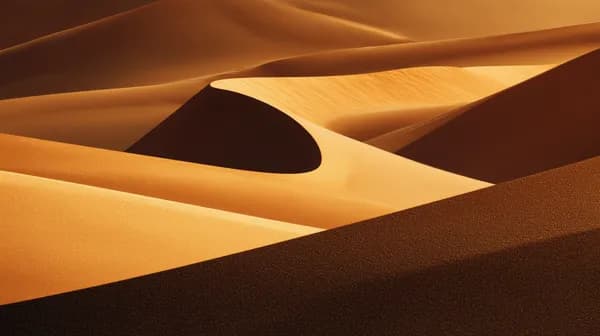 Golden Desert Dunes: Abstract Sandscape Wallpaper for Calm Mood - HD Wallpaper, 4k Background Image